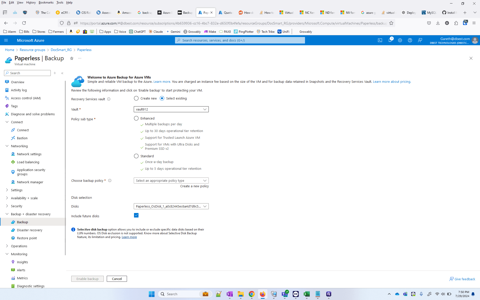 Step #4: You can create a new vault or select an existing vault.