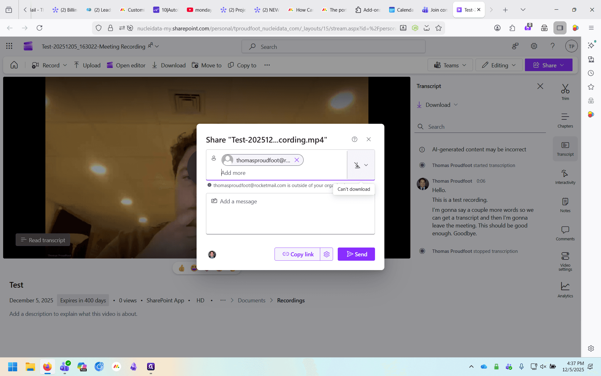 Step #9: Choose your sharing option