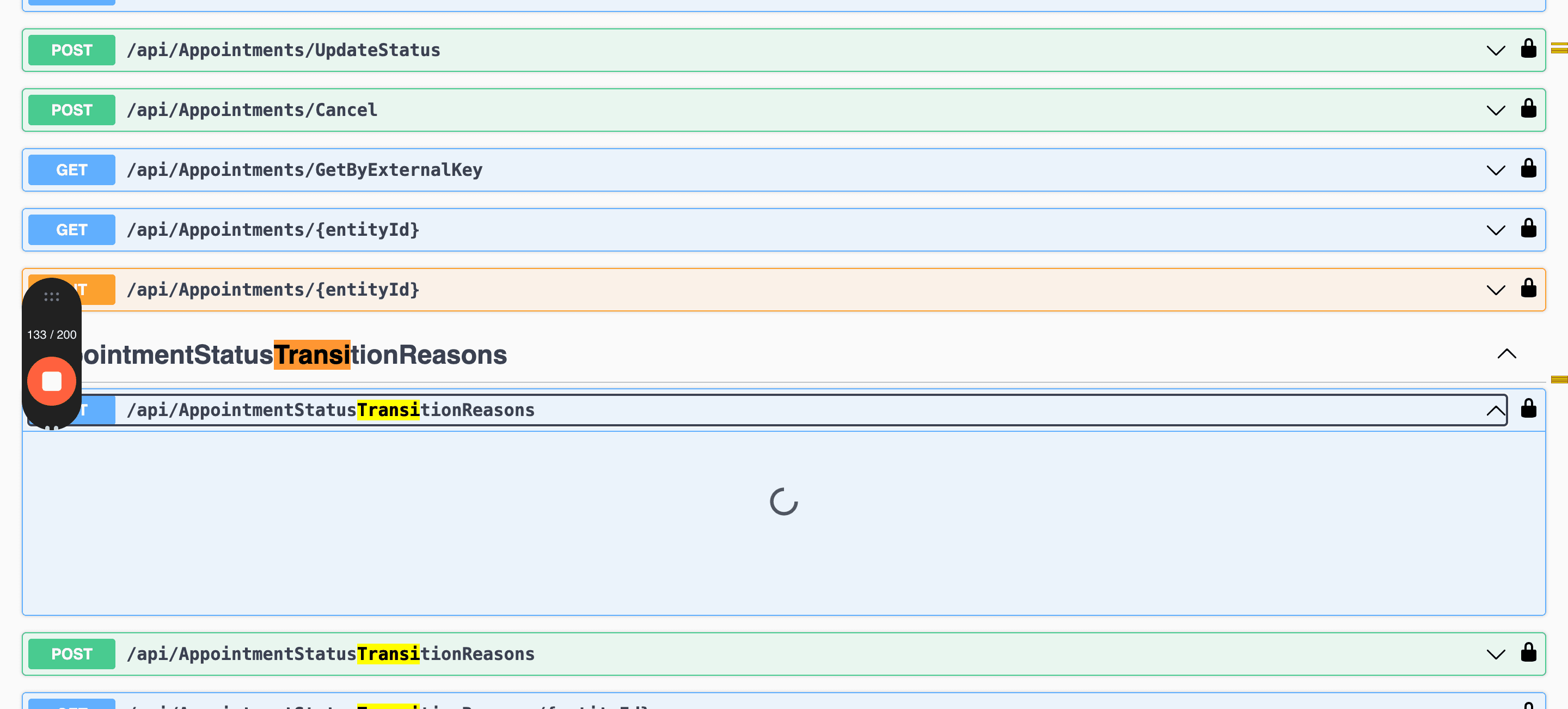 Step #5: Hagan clic en "AppointmentStatusTransitionReasons"