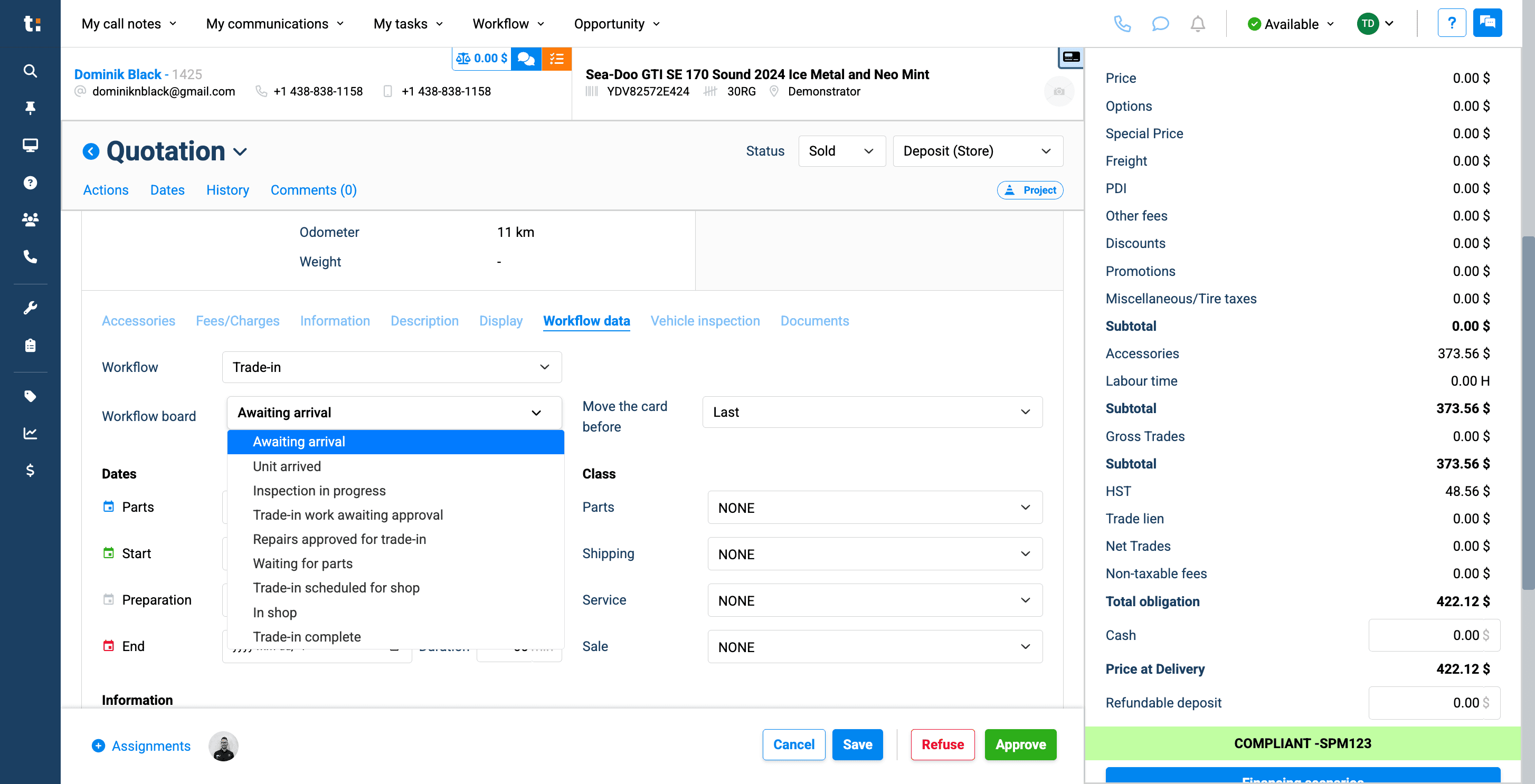 Step #8: If you do not want your card to move to the first column, you can choose any of the other columns.