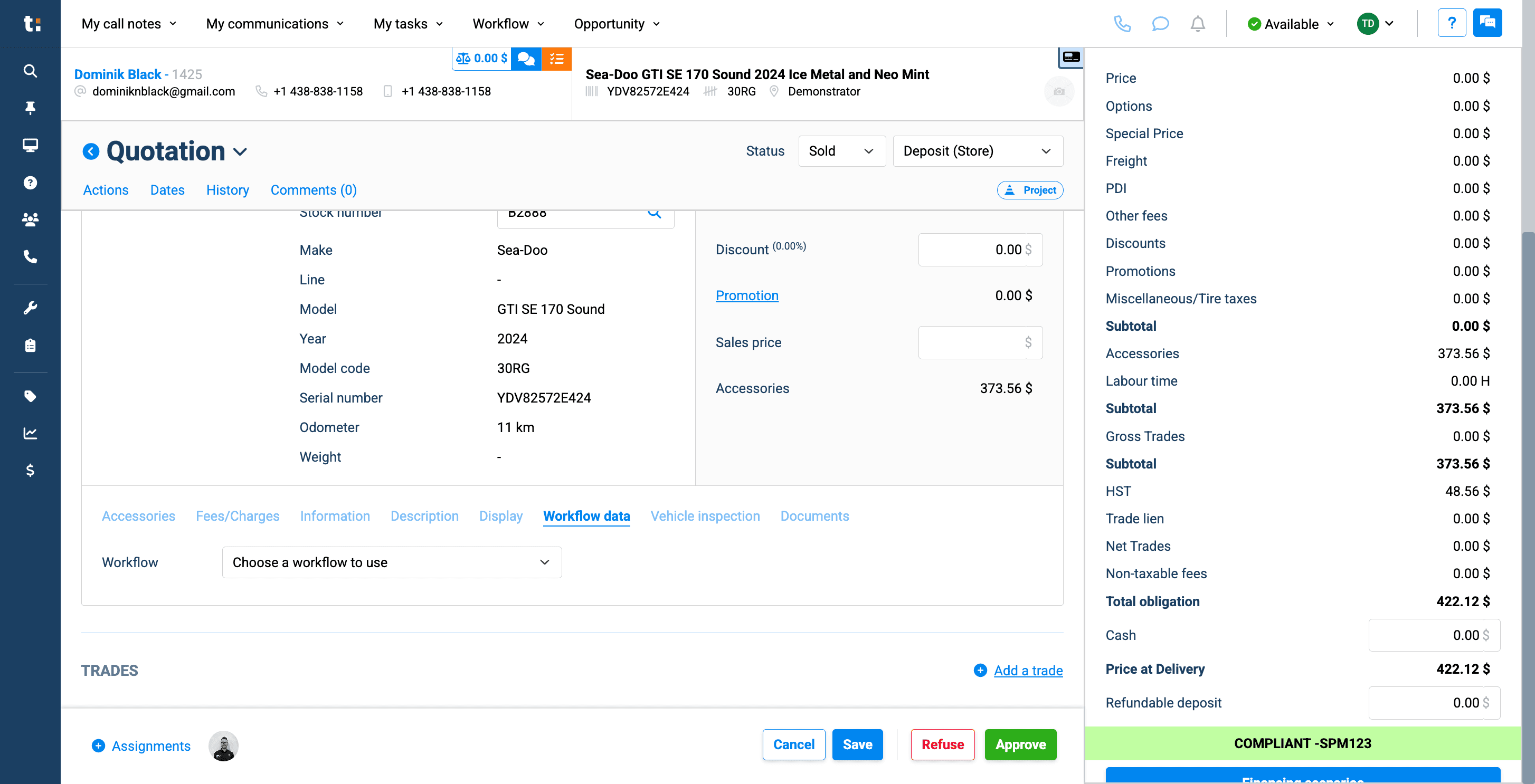 Step #6: The first step is to choose the workflow where you want to move your card.
