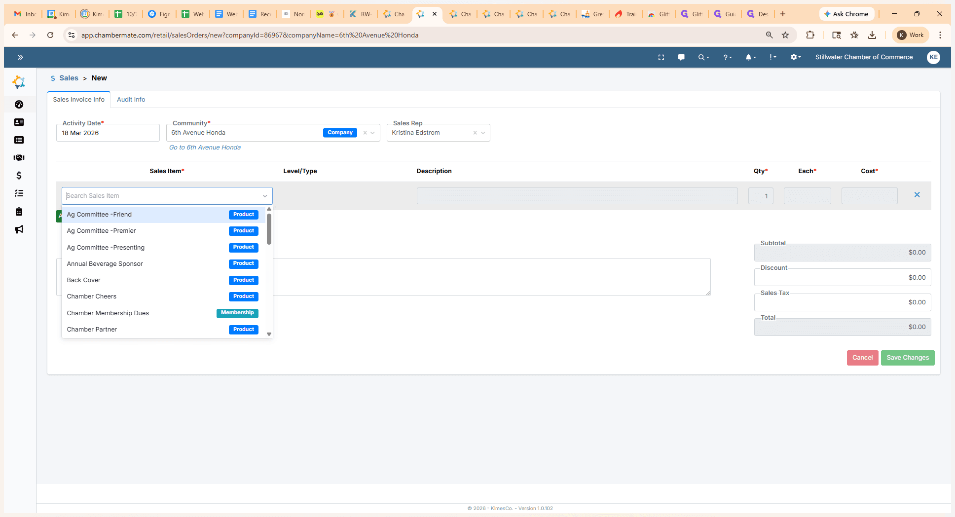 Step #5: Click on "Search Sales Item"