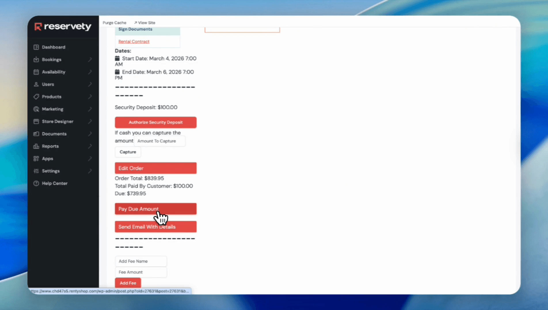 Step #8: Click the 'Pay Due Amount' button.