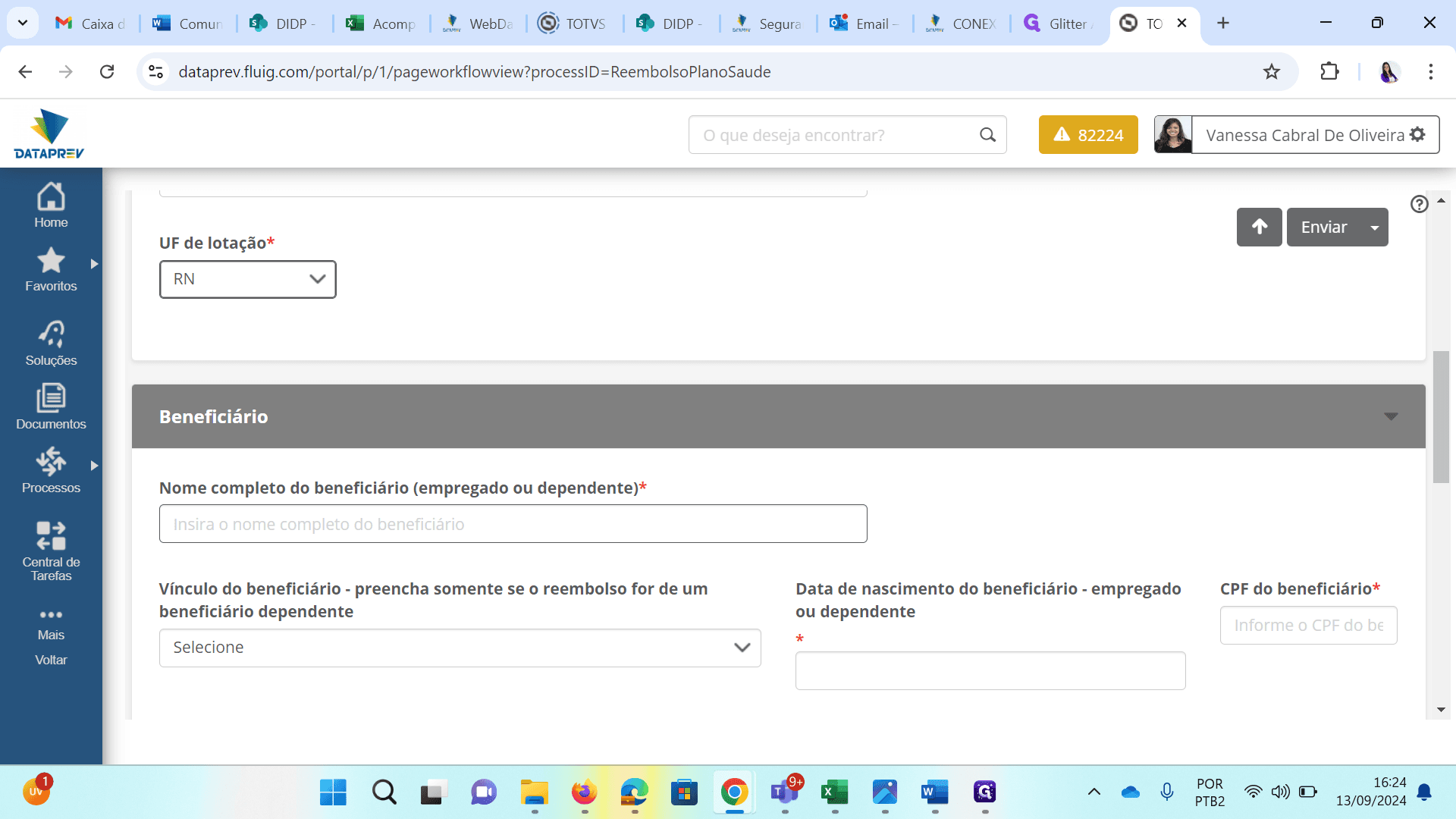 Step #7: Insira o nome completo do beneficiário