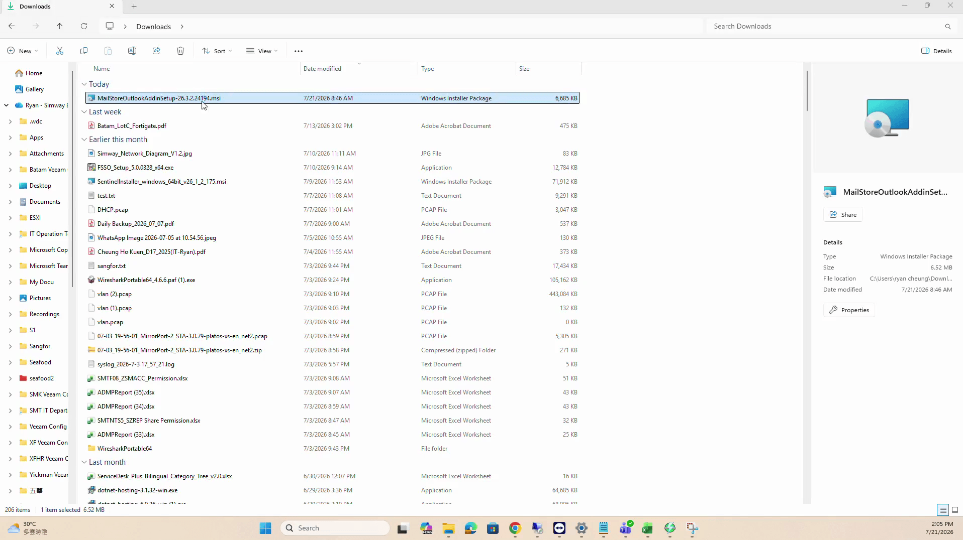 Step #1: Double-click the MailStoreOutlookAddinSetup file in your Downloads folder to begin.