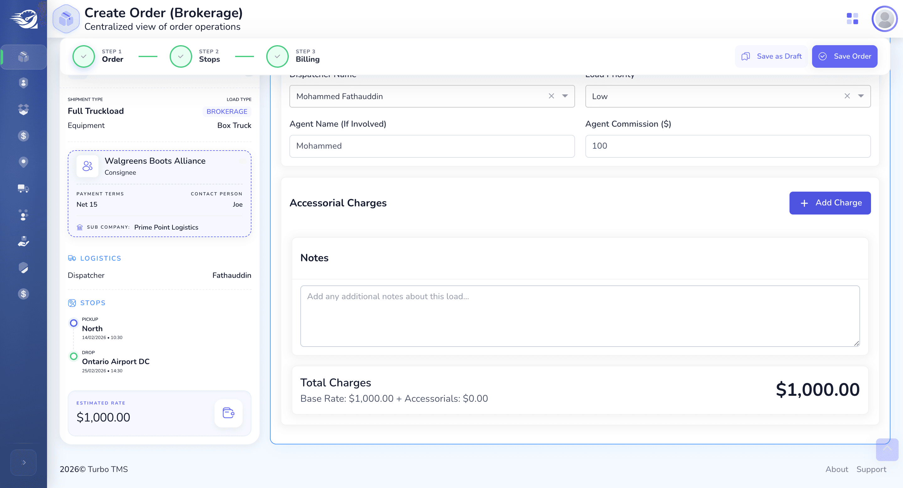 Step #31: Click on "+ Add Charge" to include charges