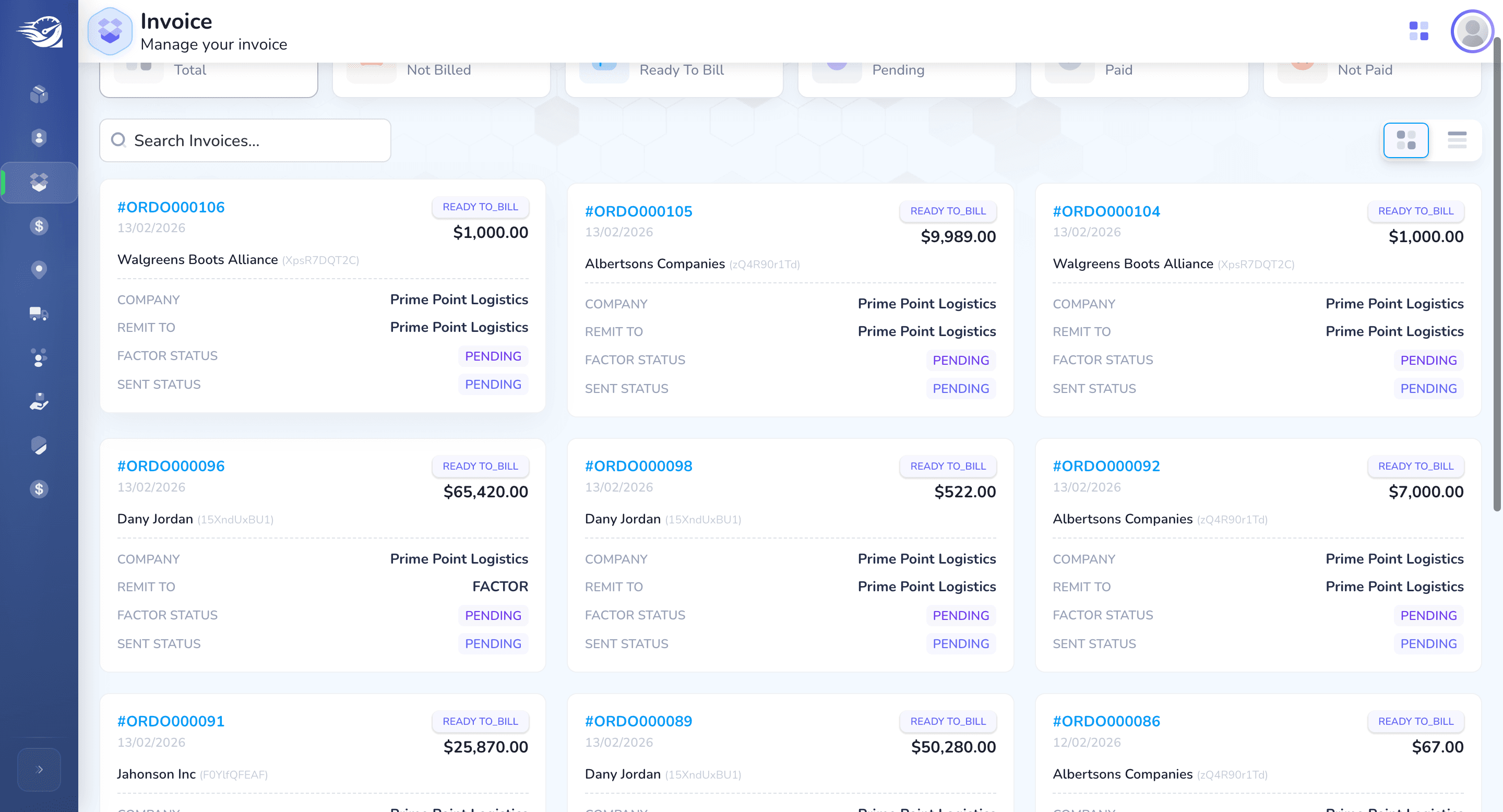 Step #76: Order Invoice Landing Screen
