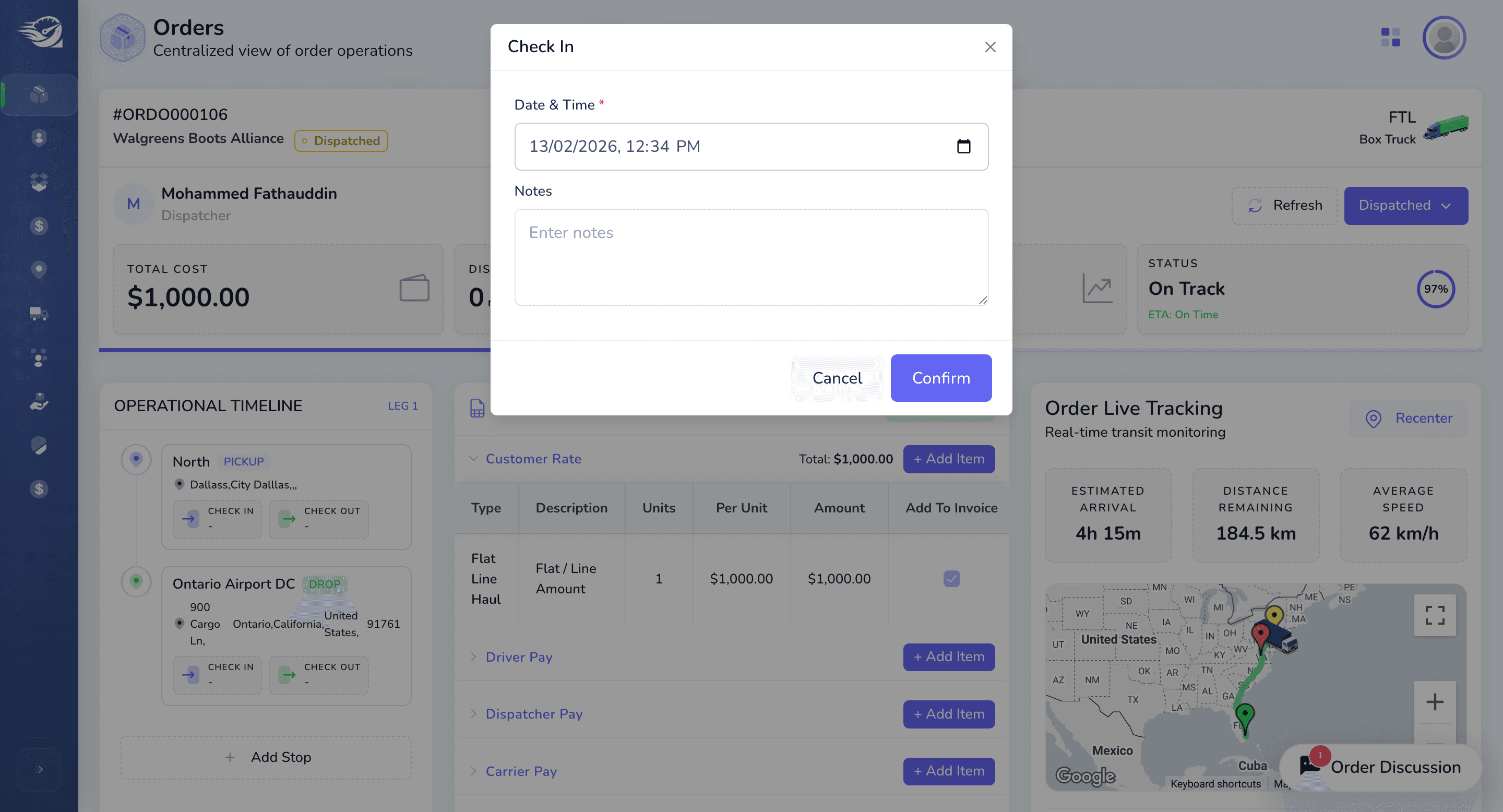 Step #56: Check-in and Check-out Popup Dialog