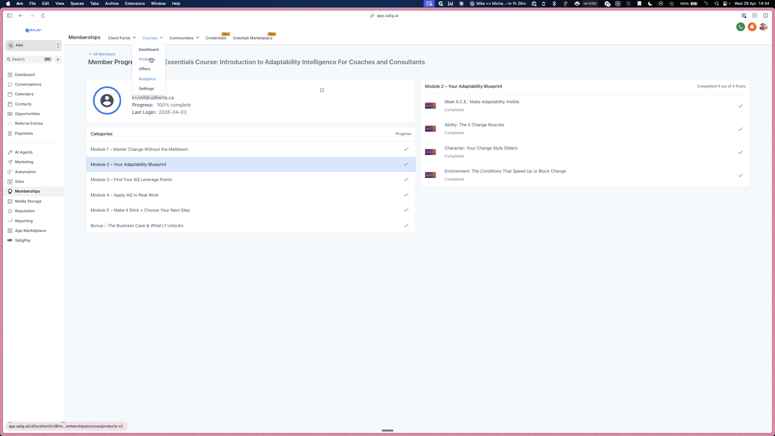 Step #7: Return to the main Products dropdown menu.