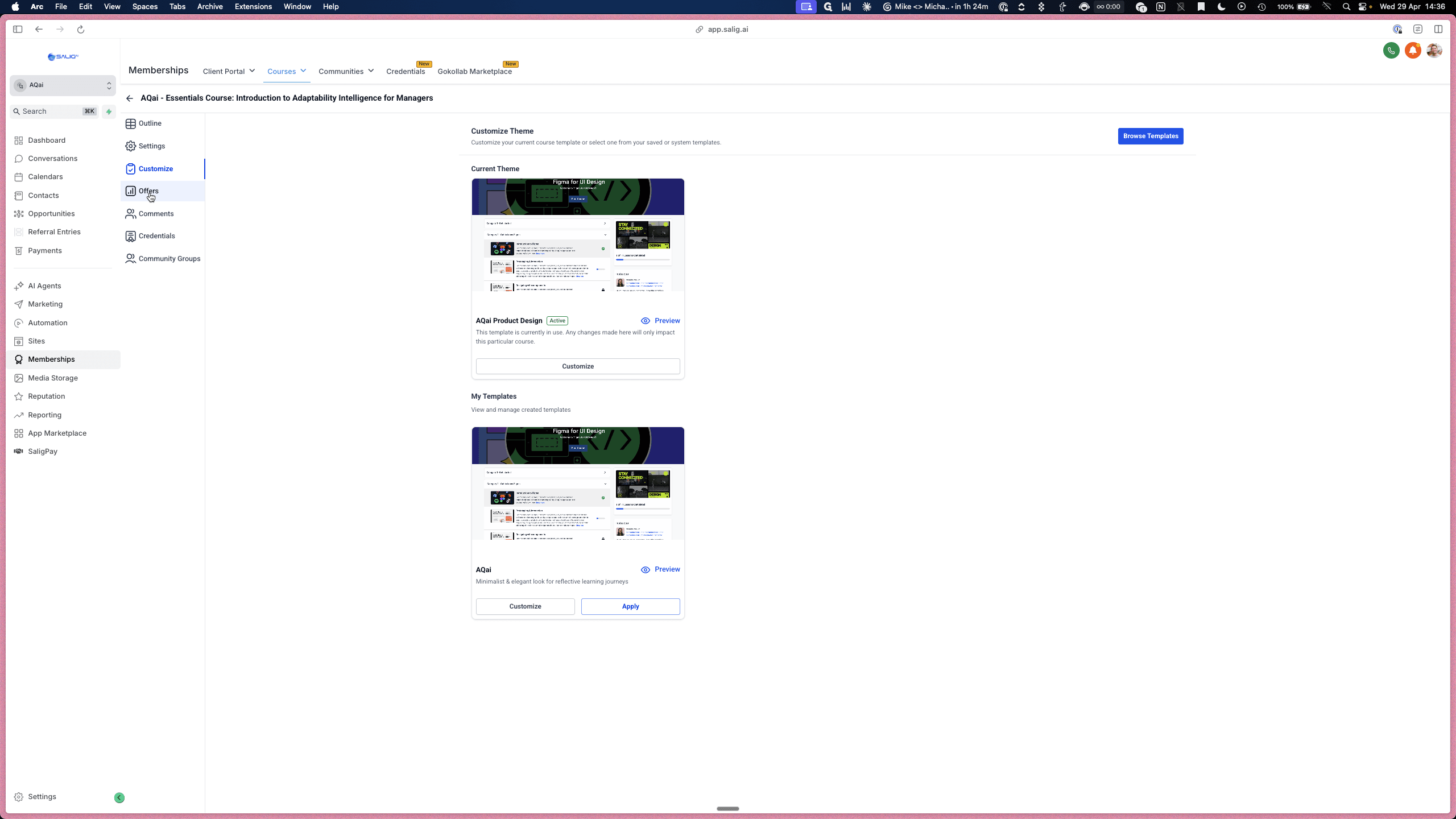 Step #15: Click Offers in the left-hand menu.