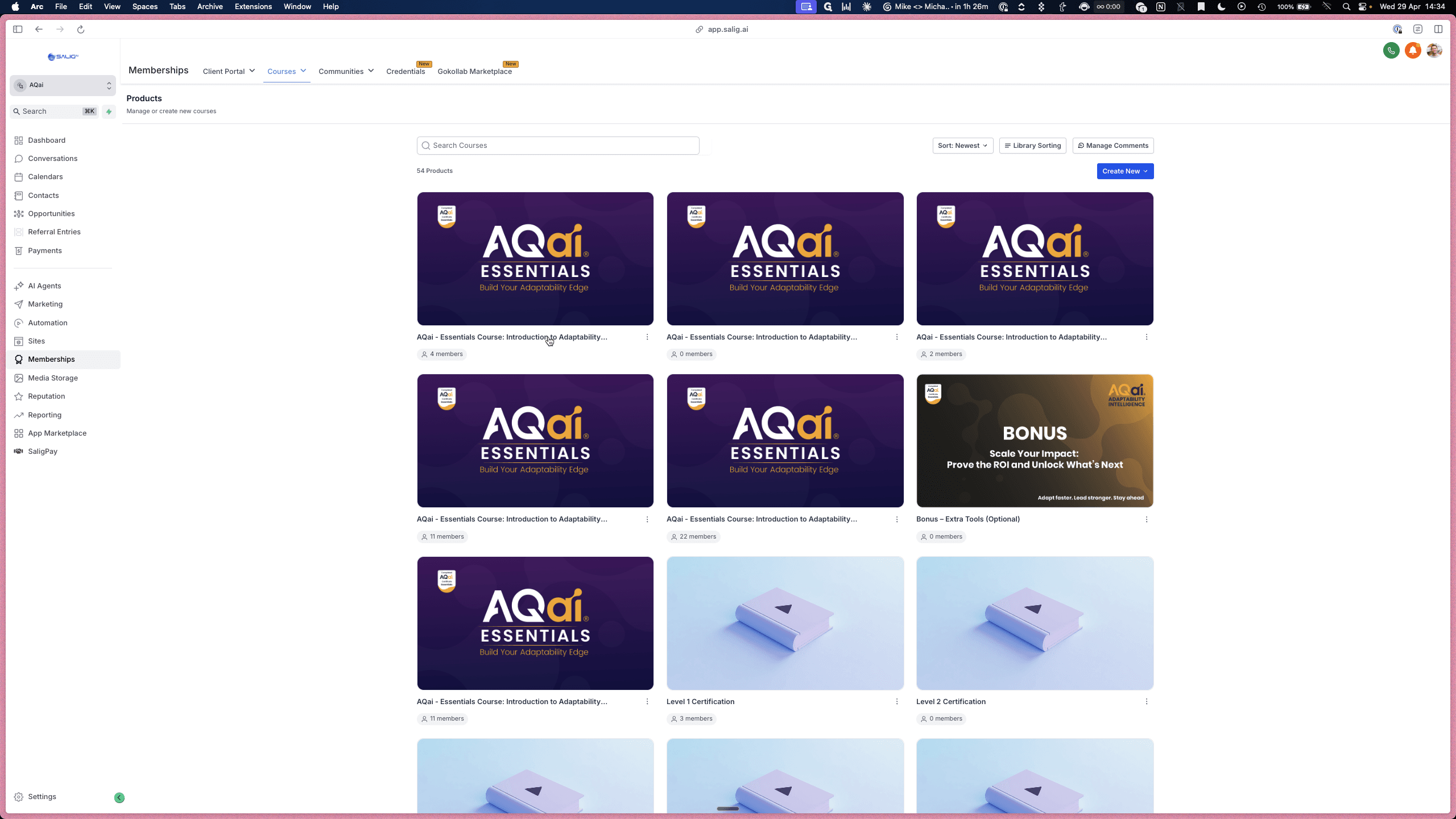 Step #8: Click on the specific course thumbnail you want to edit.