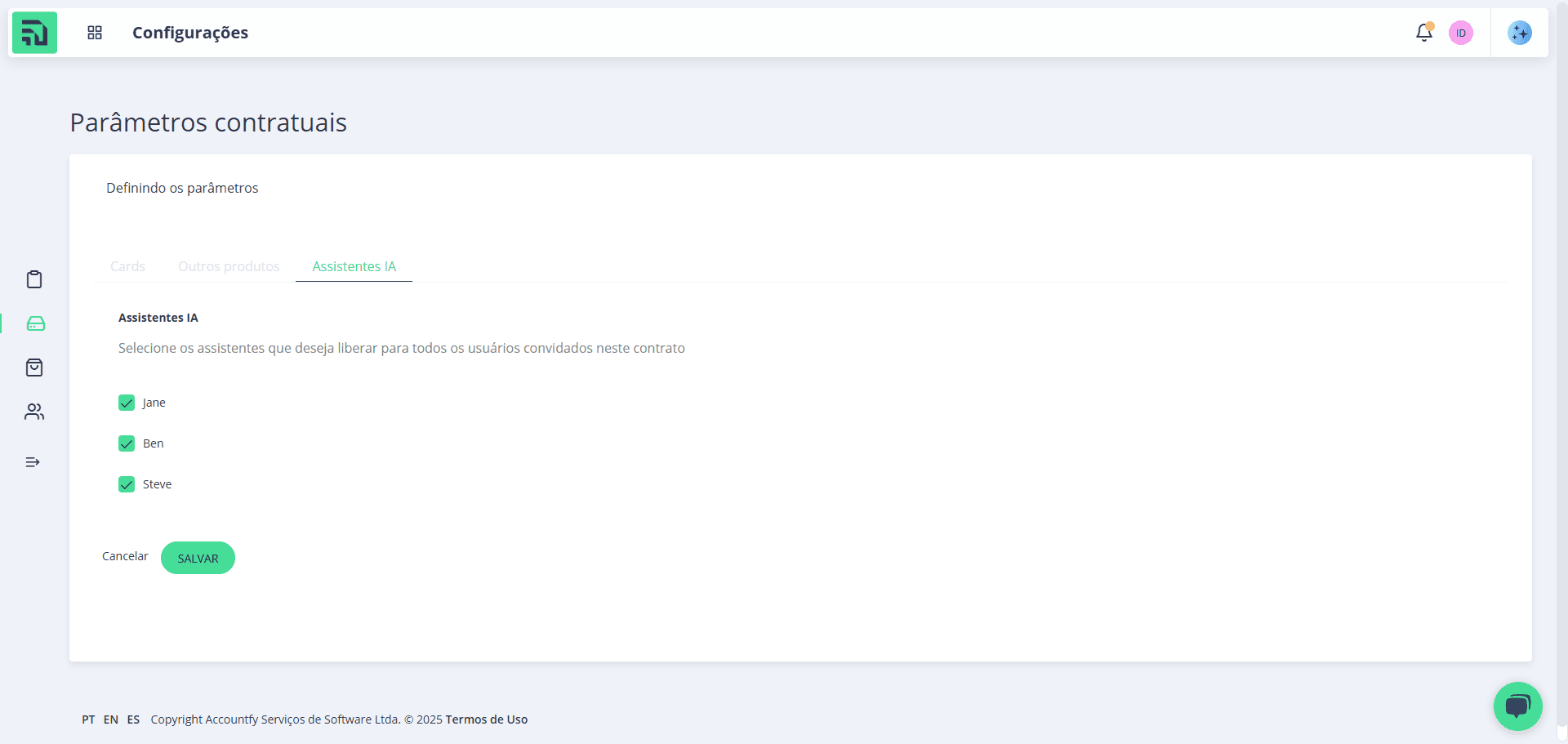 Step #31: Clique em "Assistentes IA":