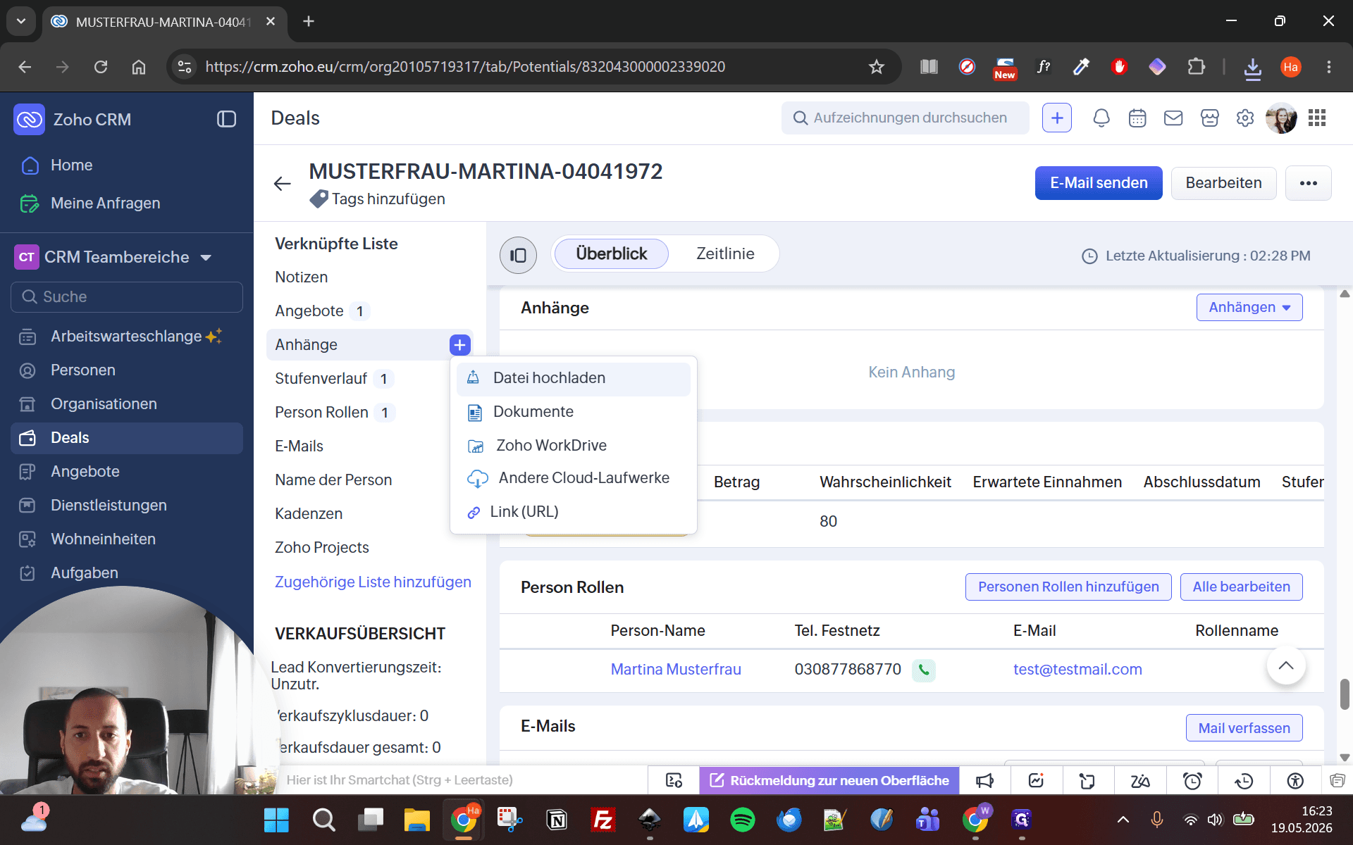 Step #19: Klicken Sie auf das Plus-Symbol und wählen Sie Datei hochladen.