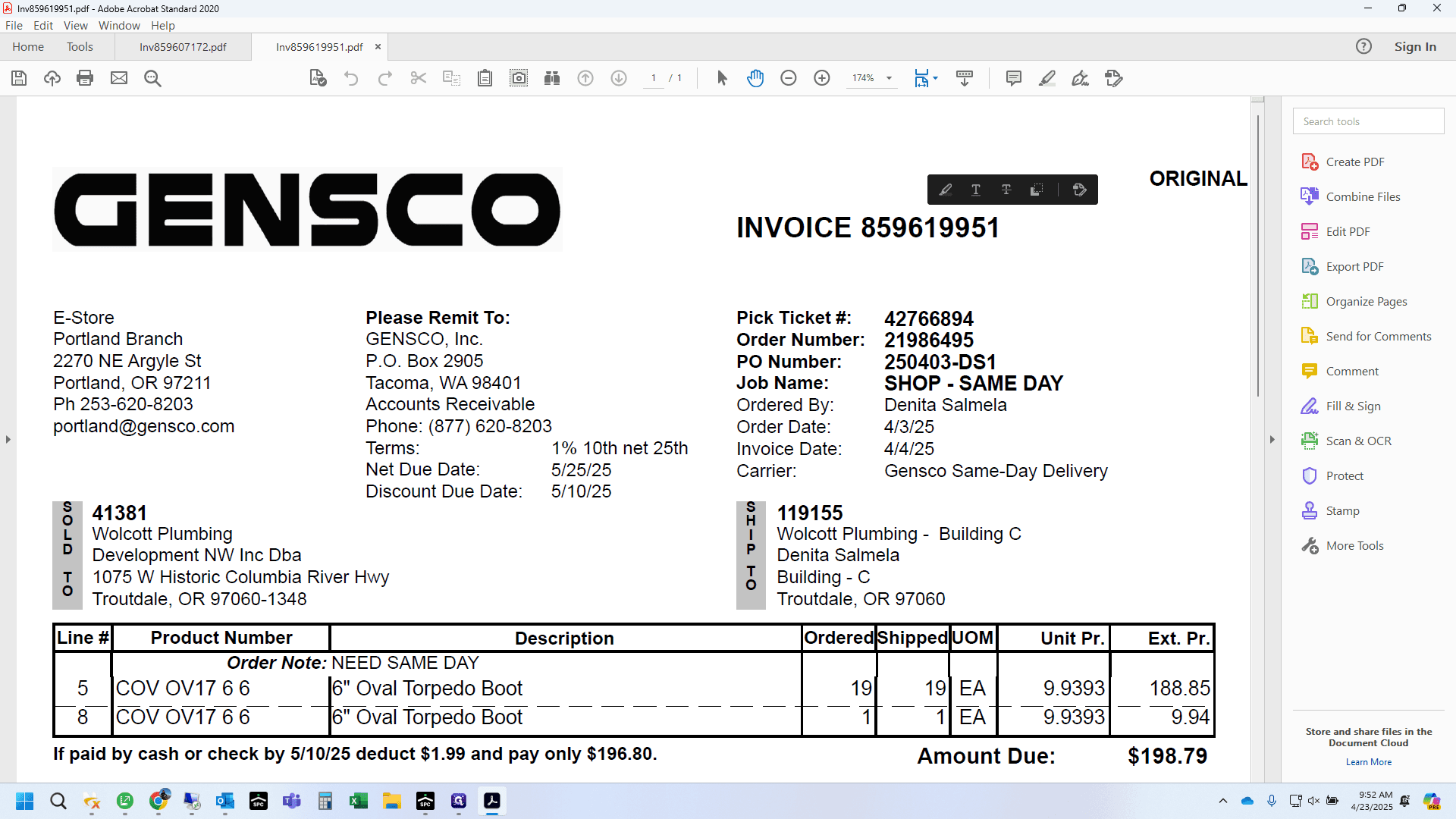 Step #4: Copy invoice number
