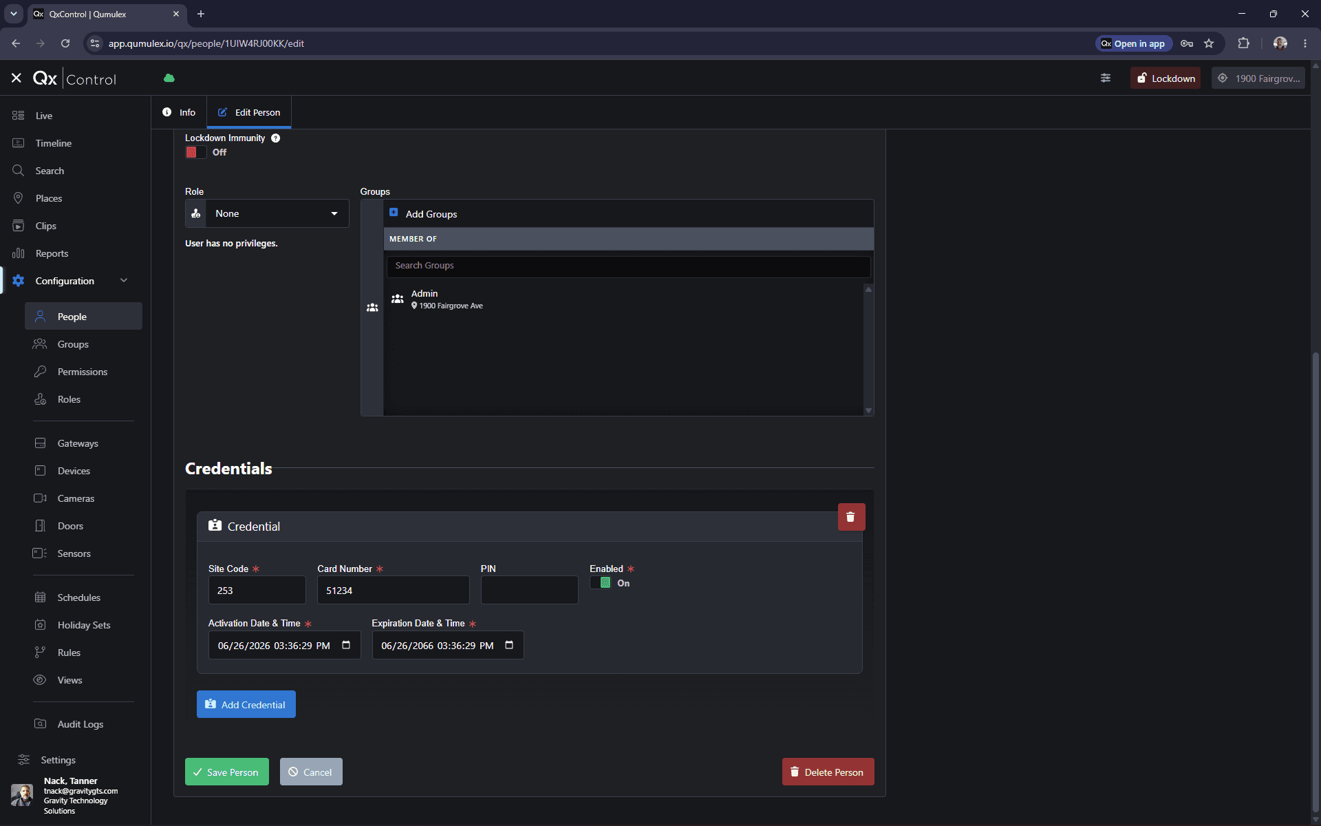 Step #16: Click Save Person.