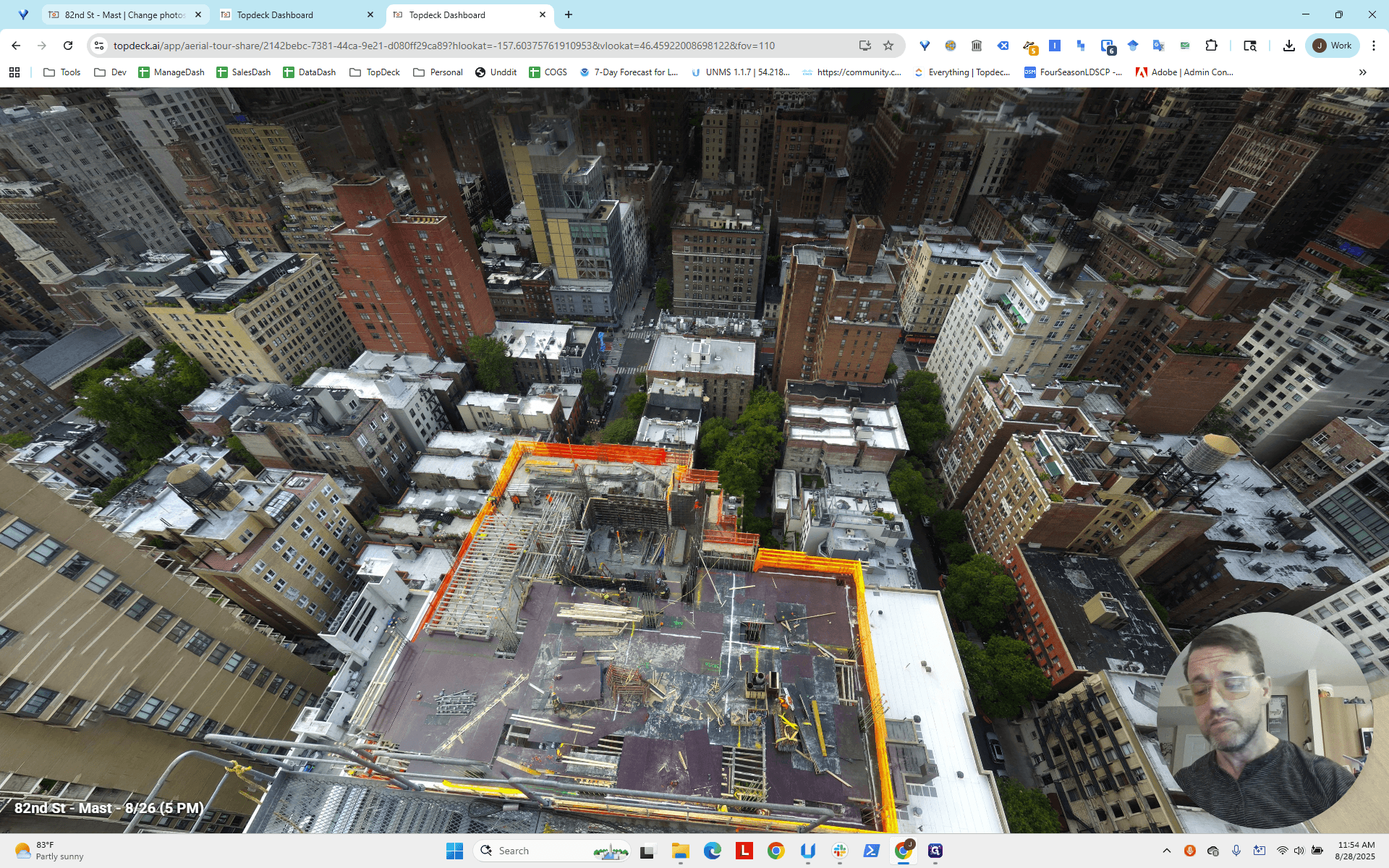 Step #16: Click over to the tab "82nd St - Mast | Change photos ×"