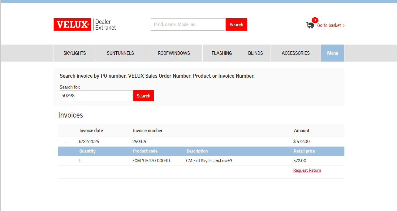 Step #4: Click on Request Return.