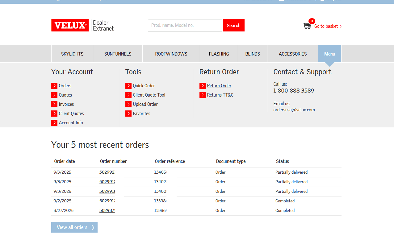 Step #1: To start a return, click on Return Order.