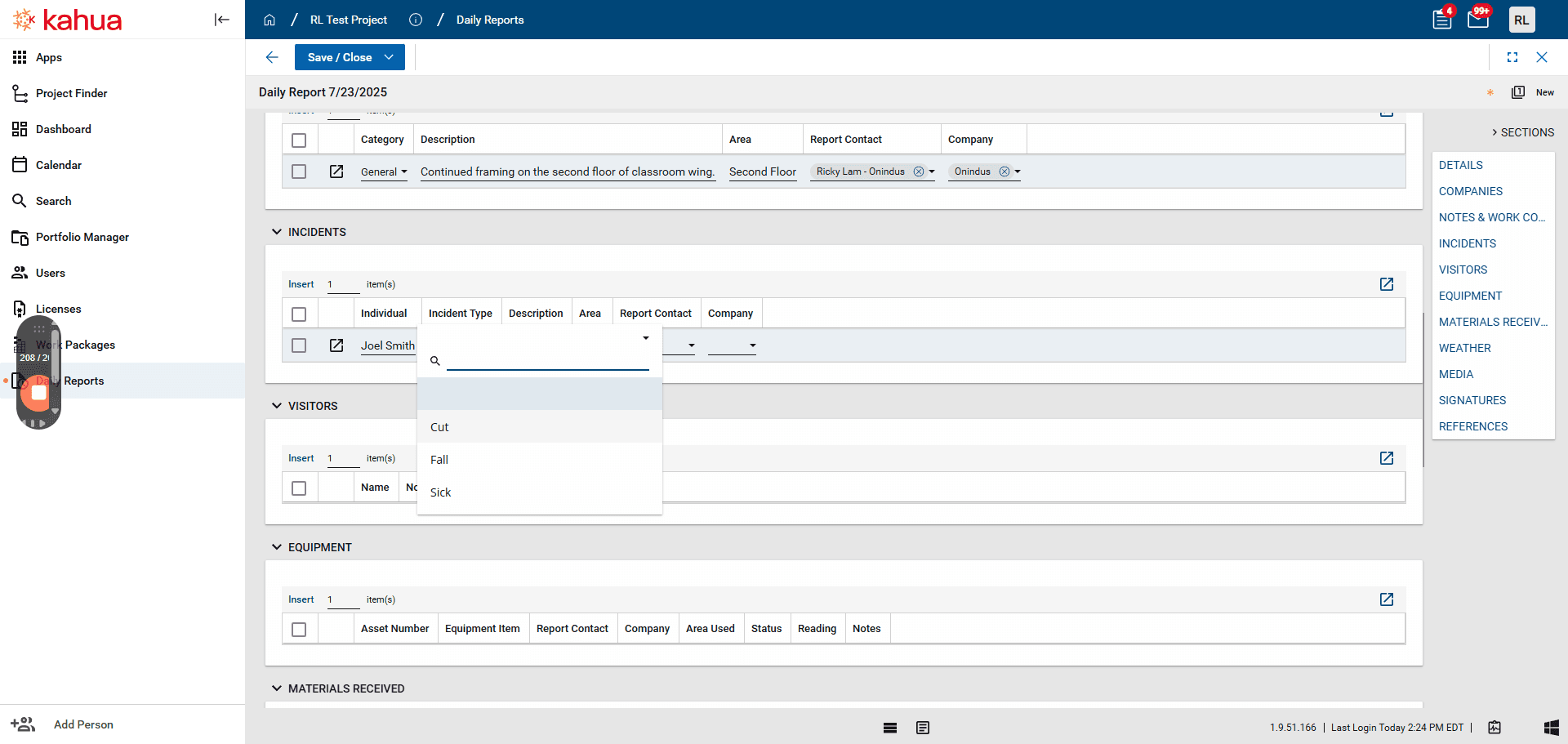 Step #19: Select the incident type