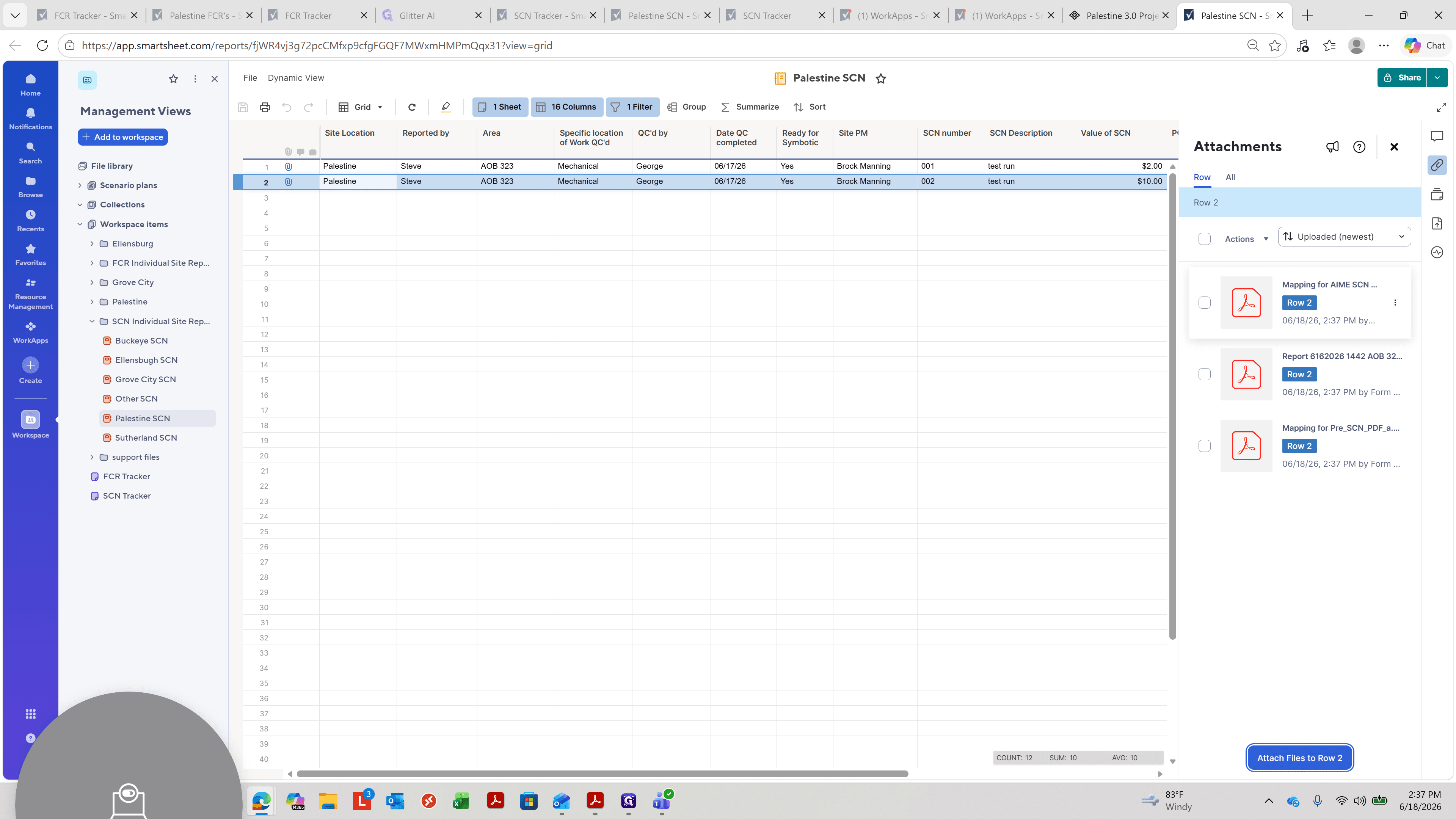 Step #24: Open the attachments panel on the right-hand side to verify your mapped files are linked.