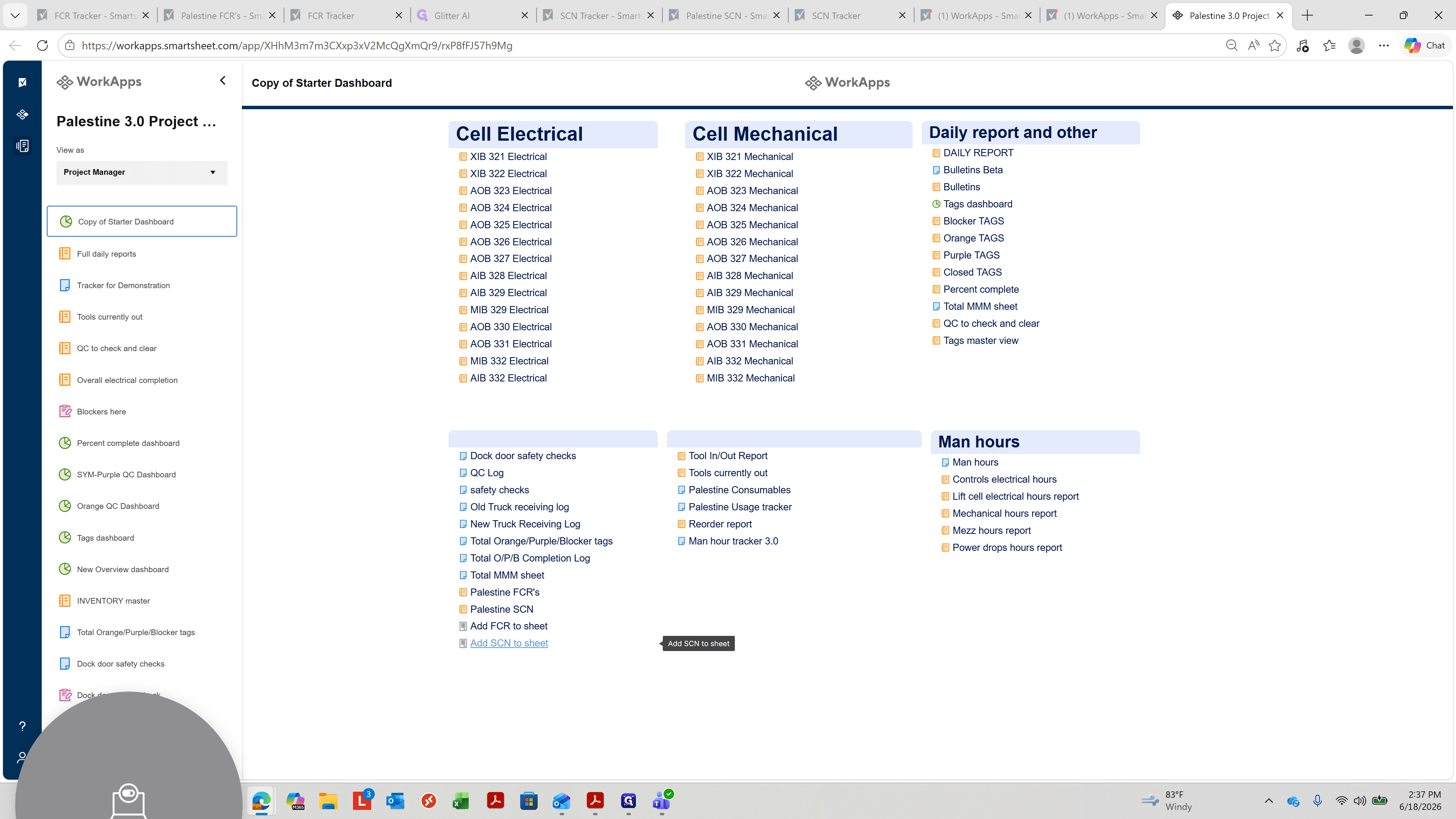 Step #12: On the project dashboard, click Add SCN to sheet.
