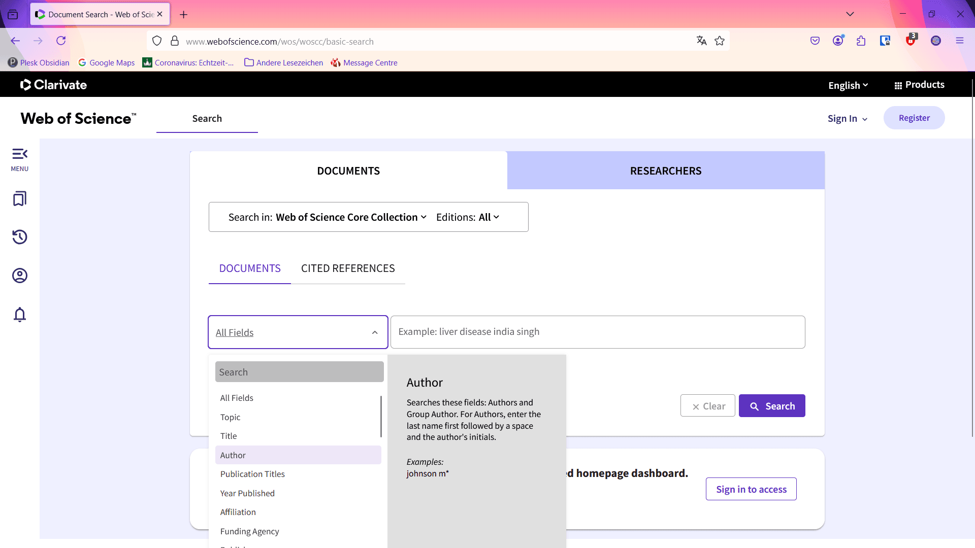 Step #3: Click on "Author"