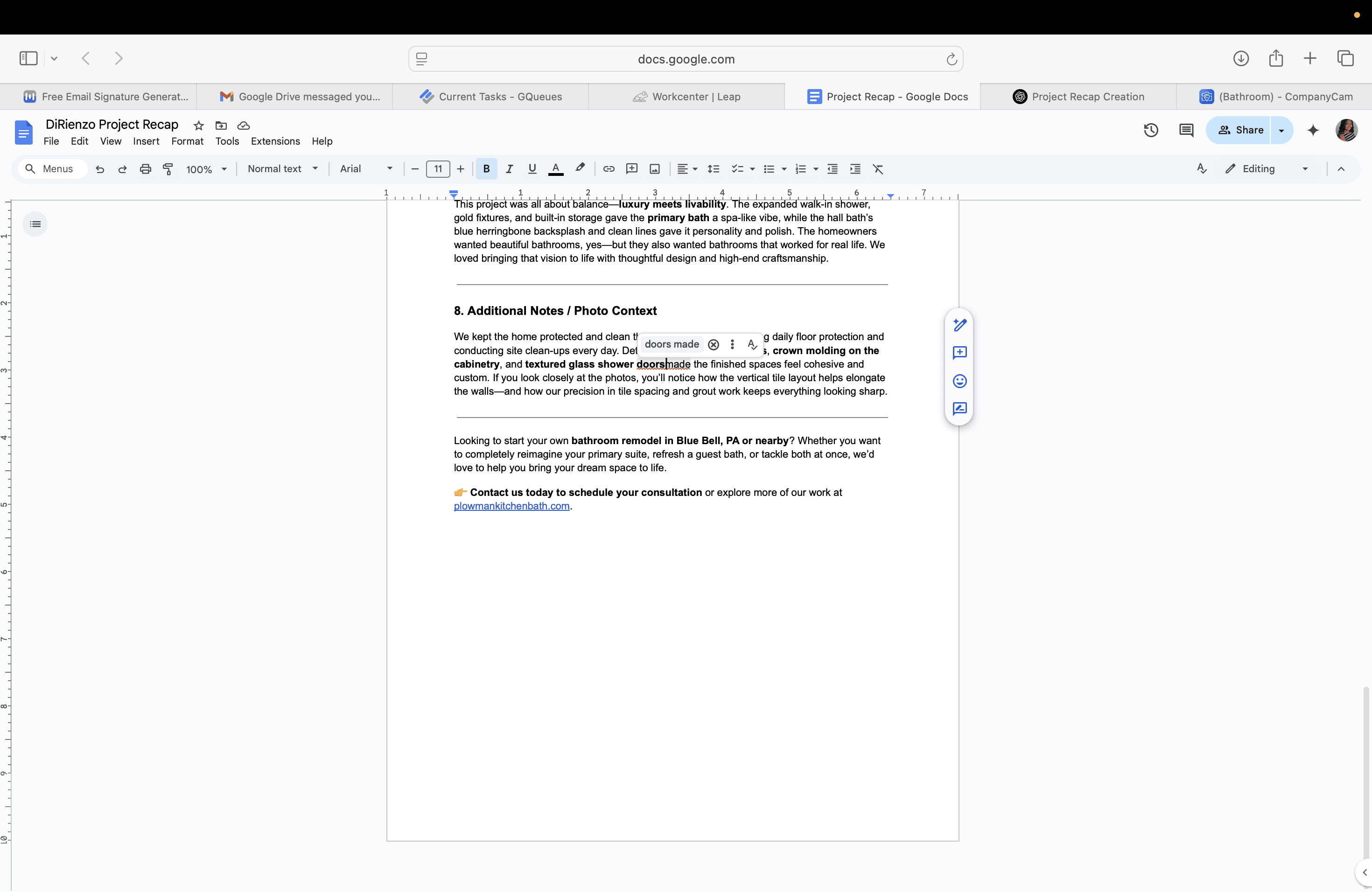 Step #126: Click on "doors made"