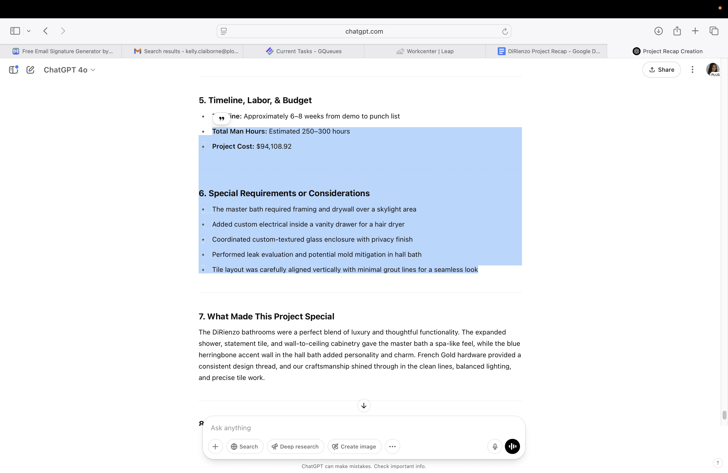 Step #56: Click on "Project Cost"