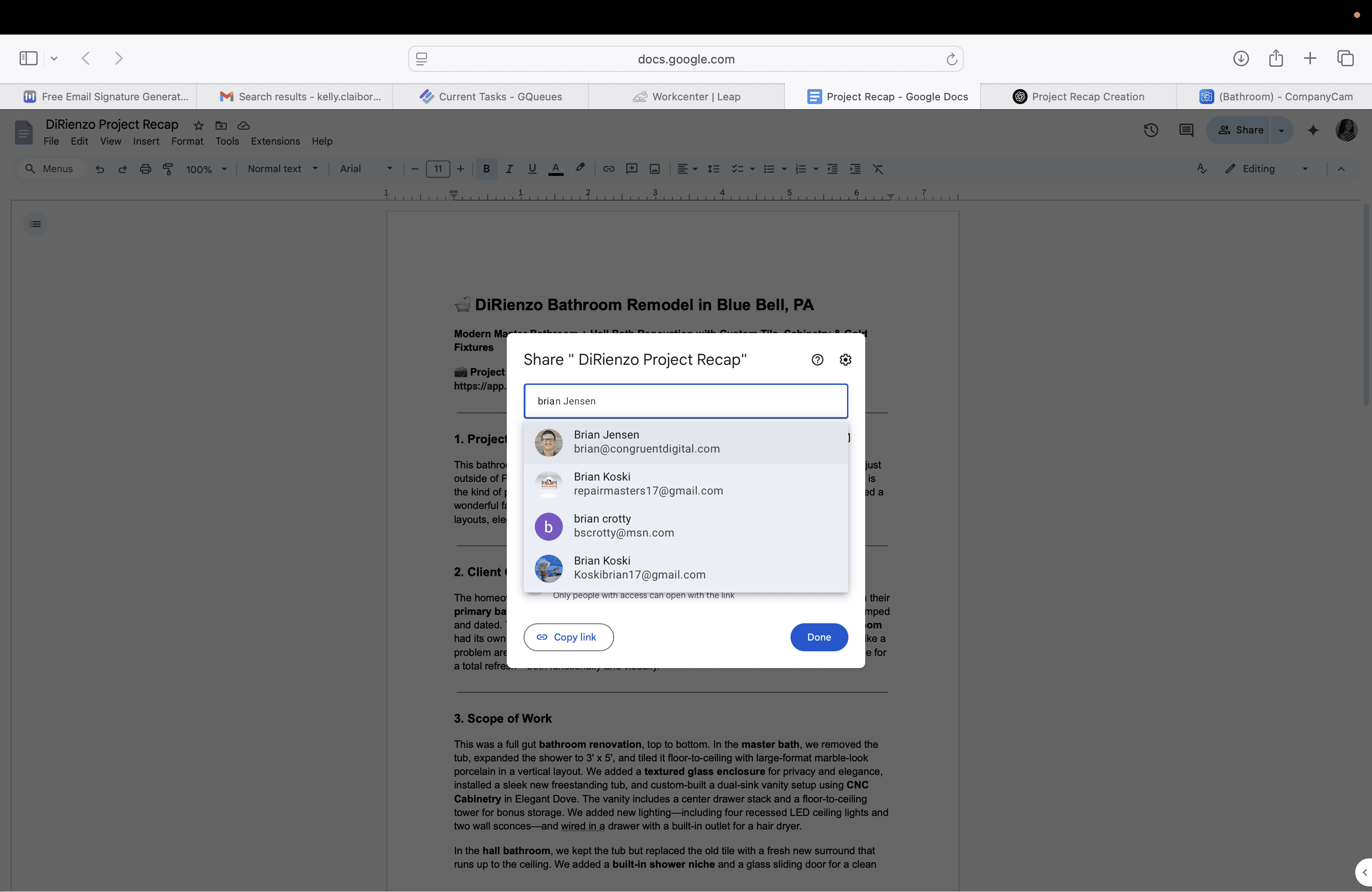 Step #140: Click on "Brian Jensen"