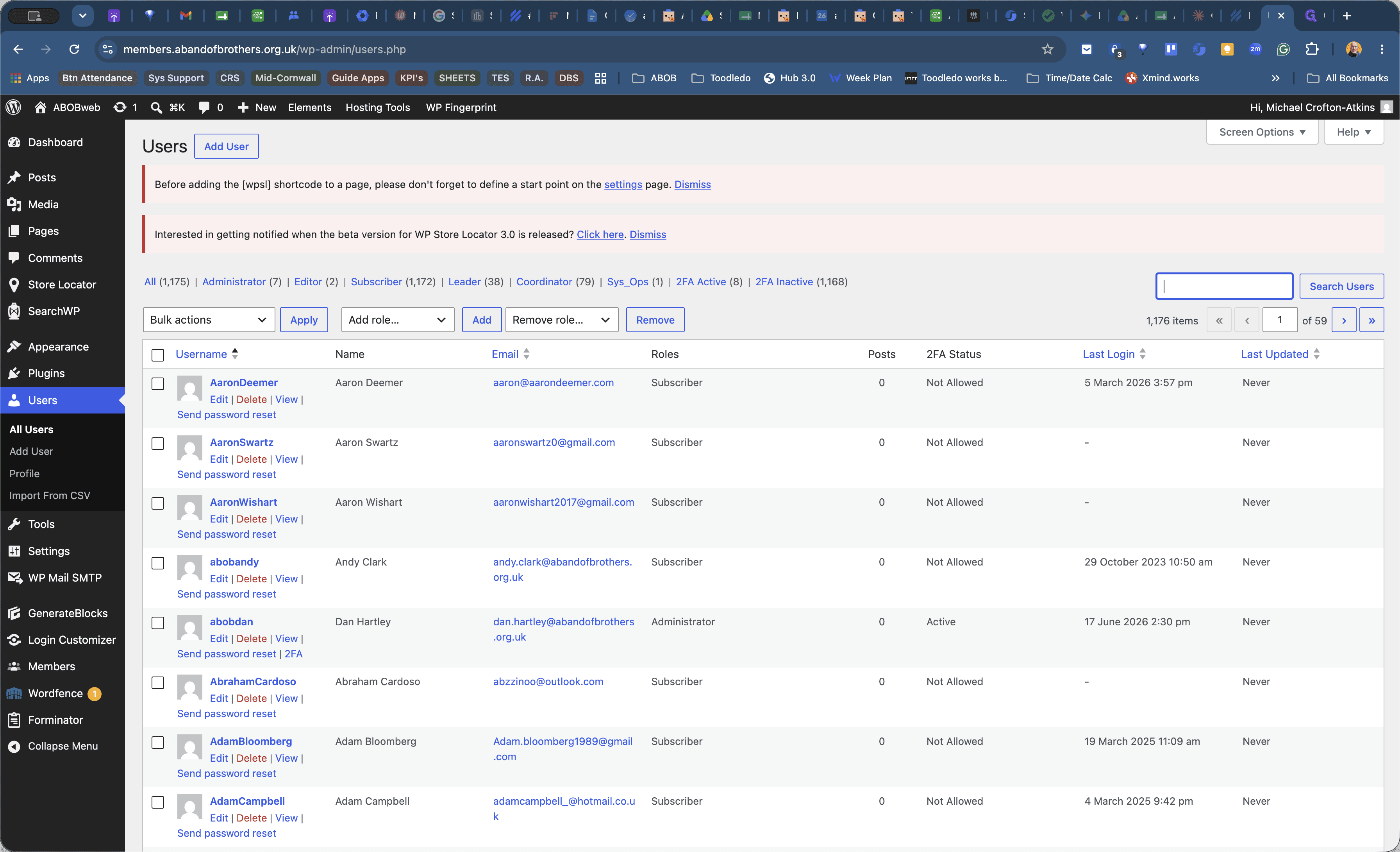 Step #8: Type the user's name or email address into the search box.
