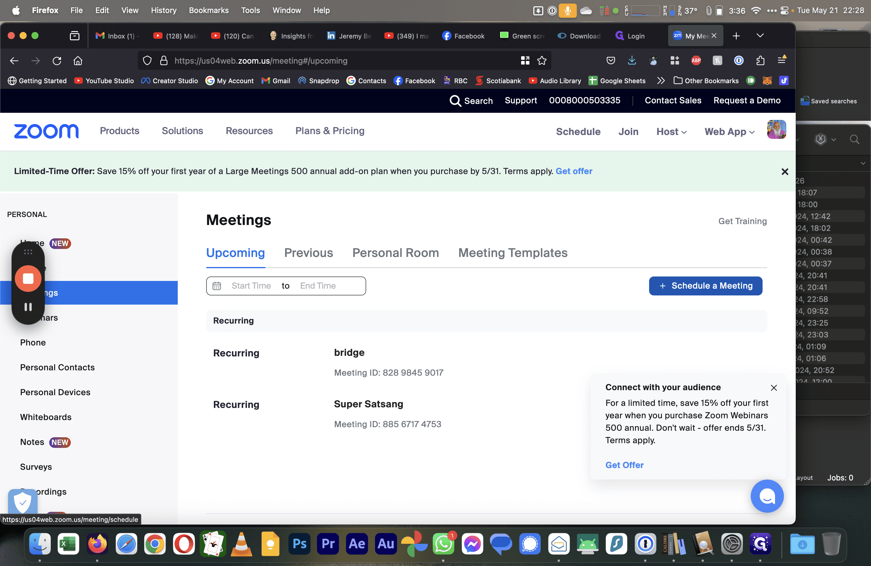 Step #1: Click "+ Schedule a Meeting"