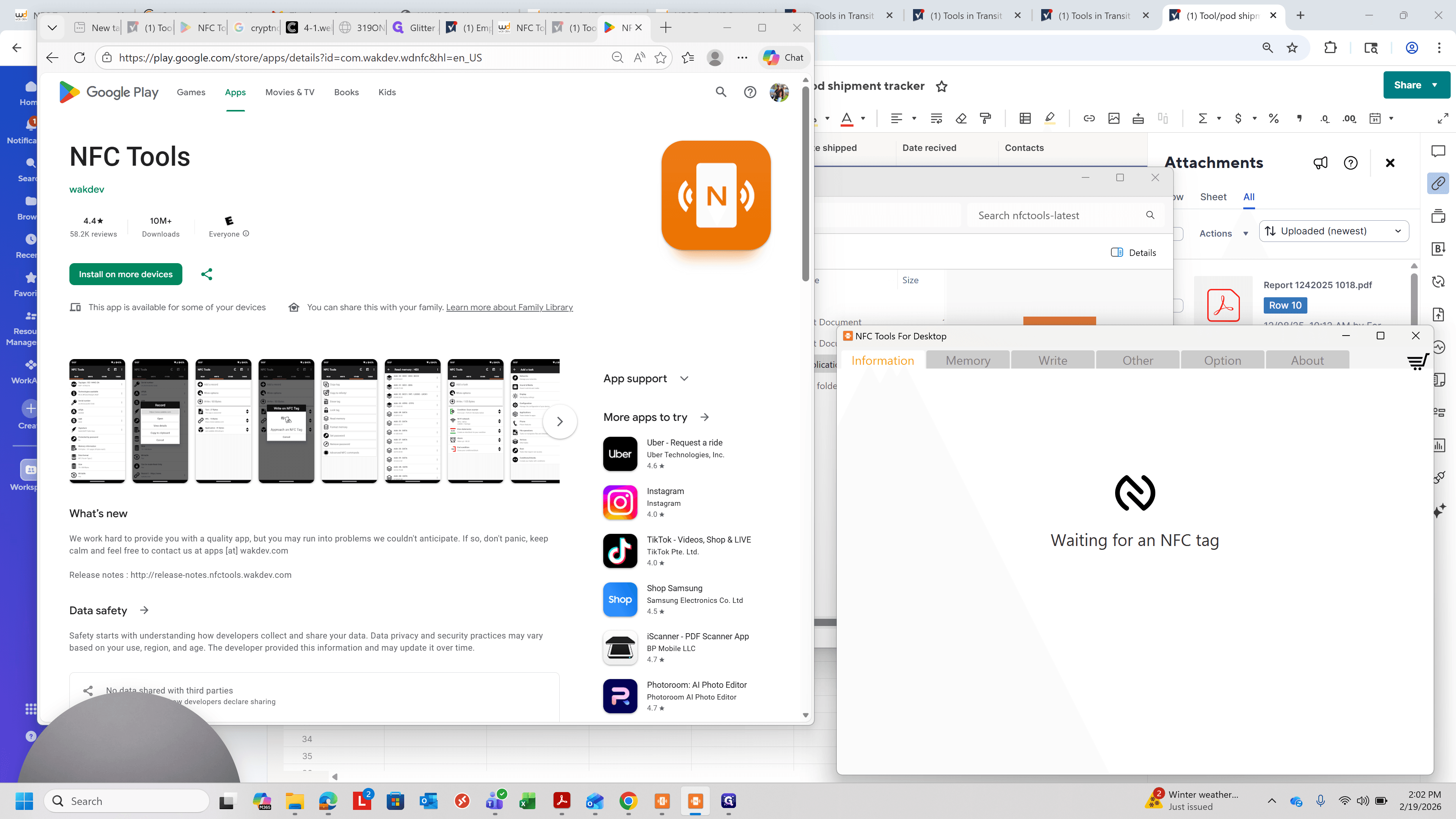 Step #19: If you don't already have NFC Tools on the jibble tablet you can download it fom the app store. This is the PC version so it looks a little different