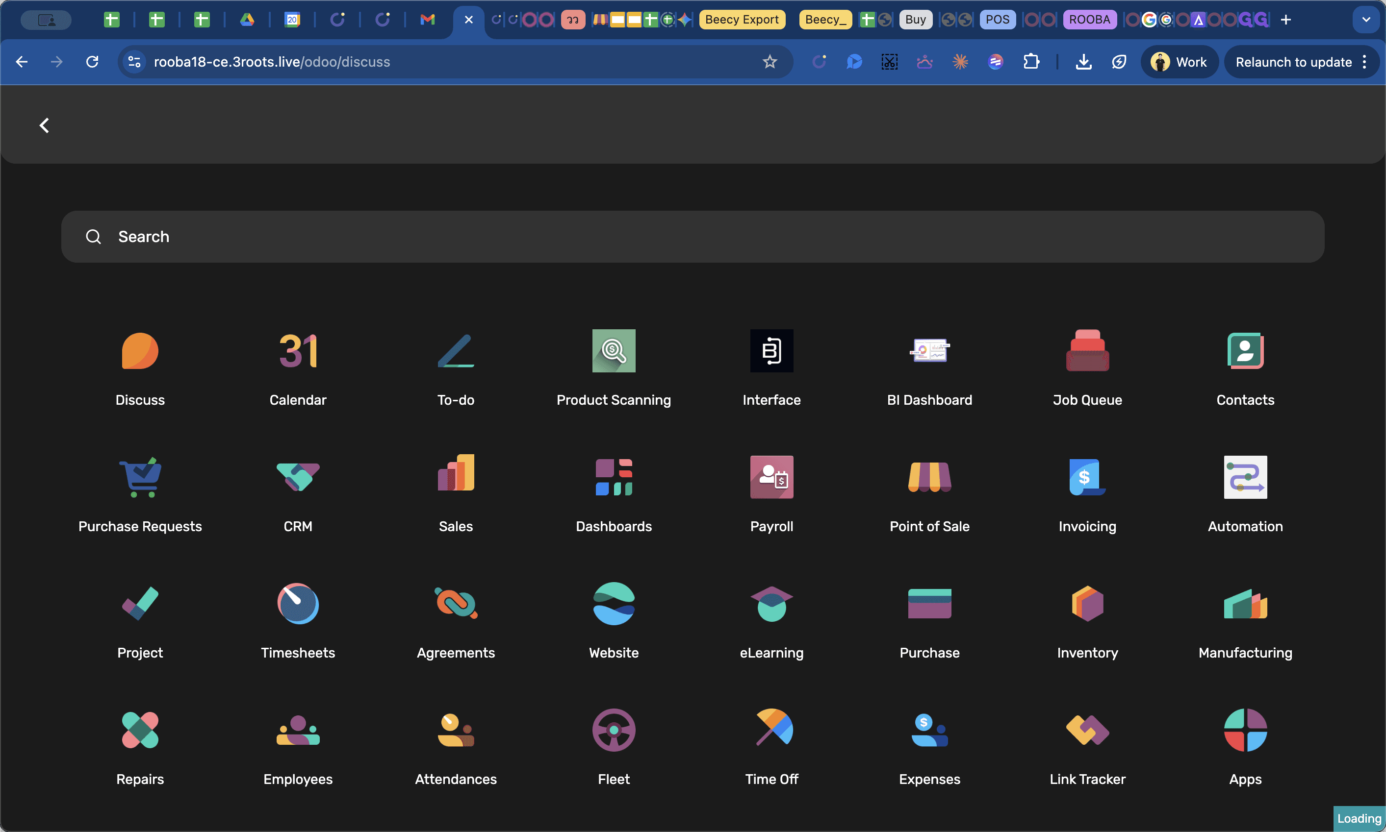 Step #1: Select the Sales module from your main Odoo dashboard.