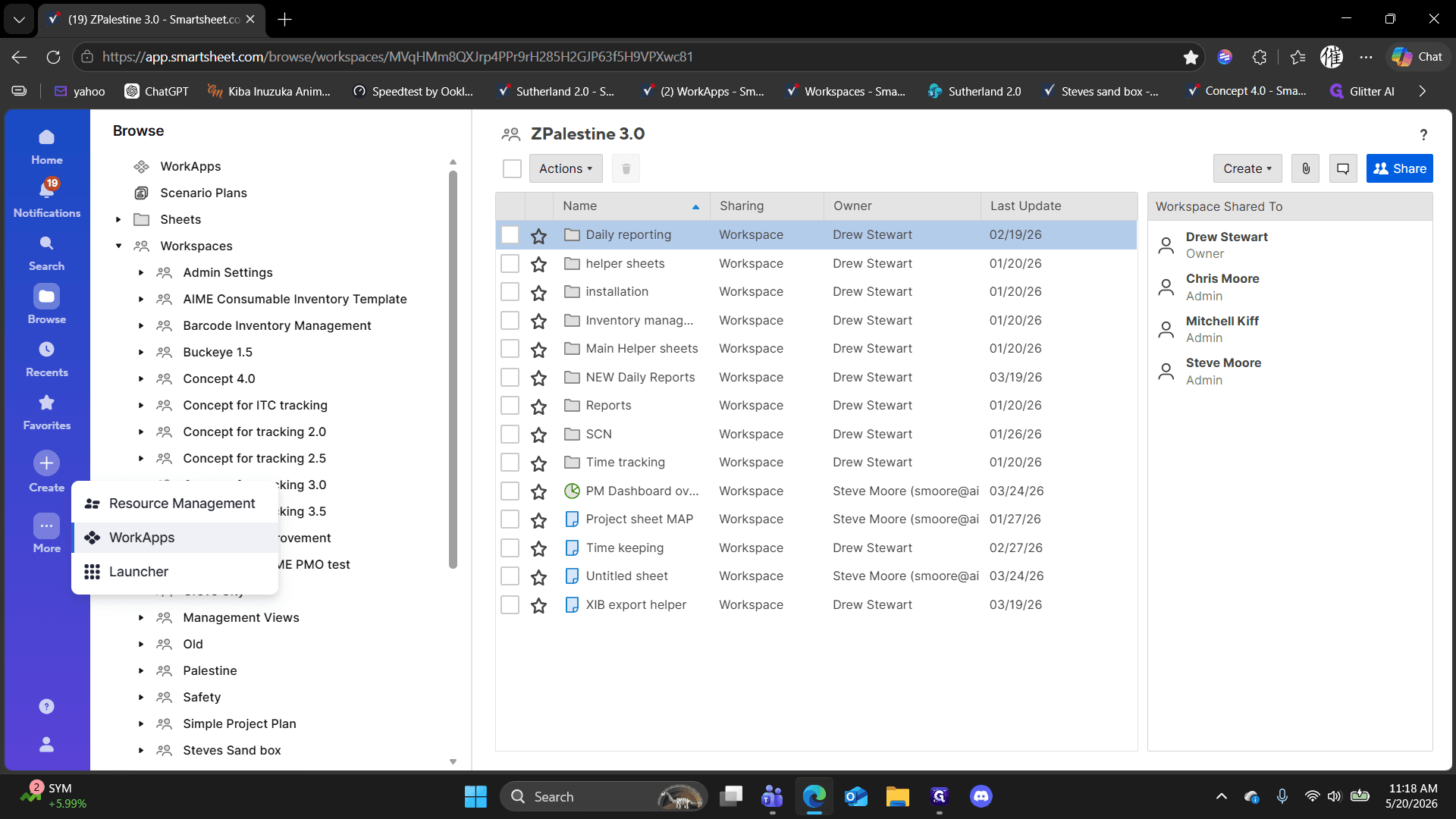 Step #2: Select WorkApps to view your available applications.