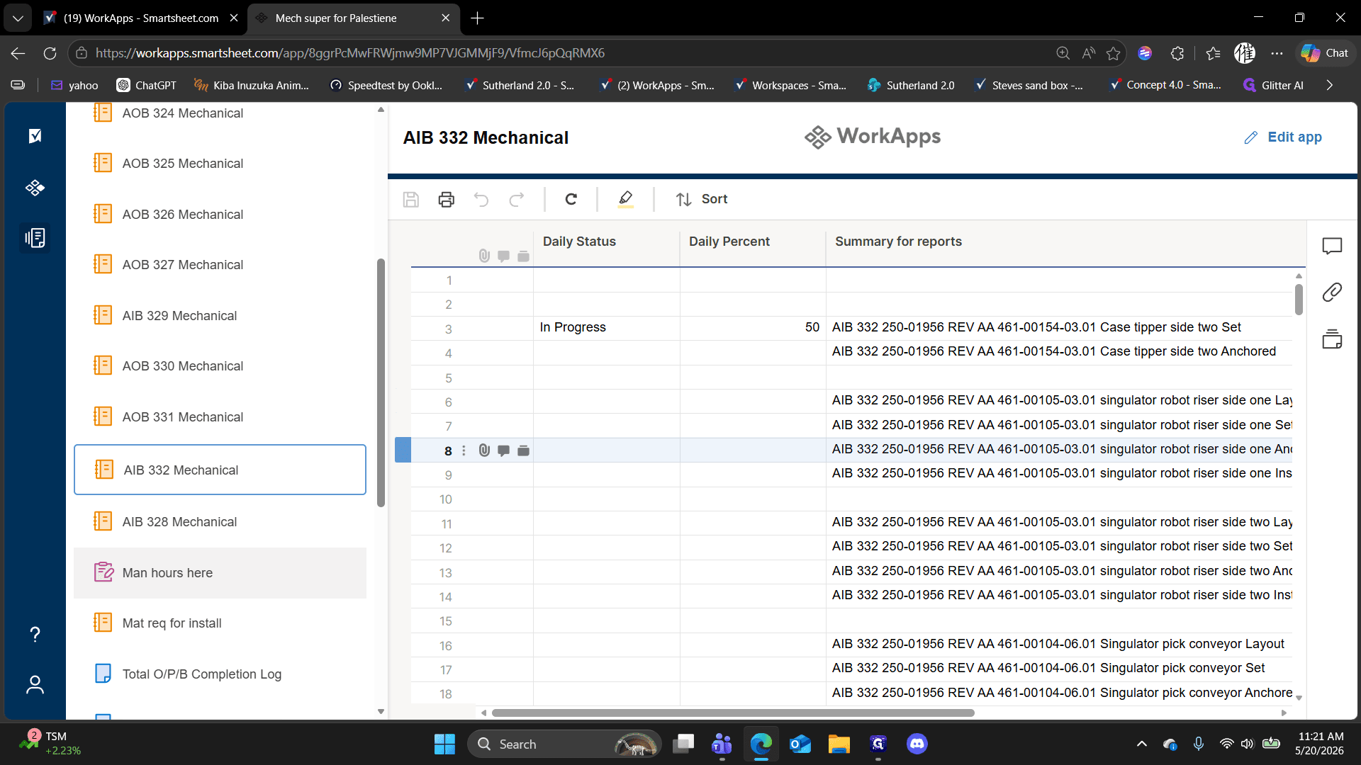 Step #9: Click the Man hours here form from the left navigation panel.