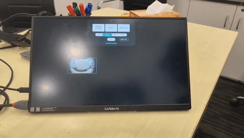 Step #12: Click Back on the Top Row Cameras screen to exit the sub-menu.