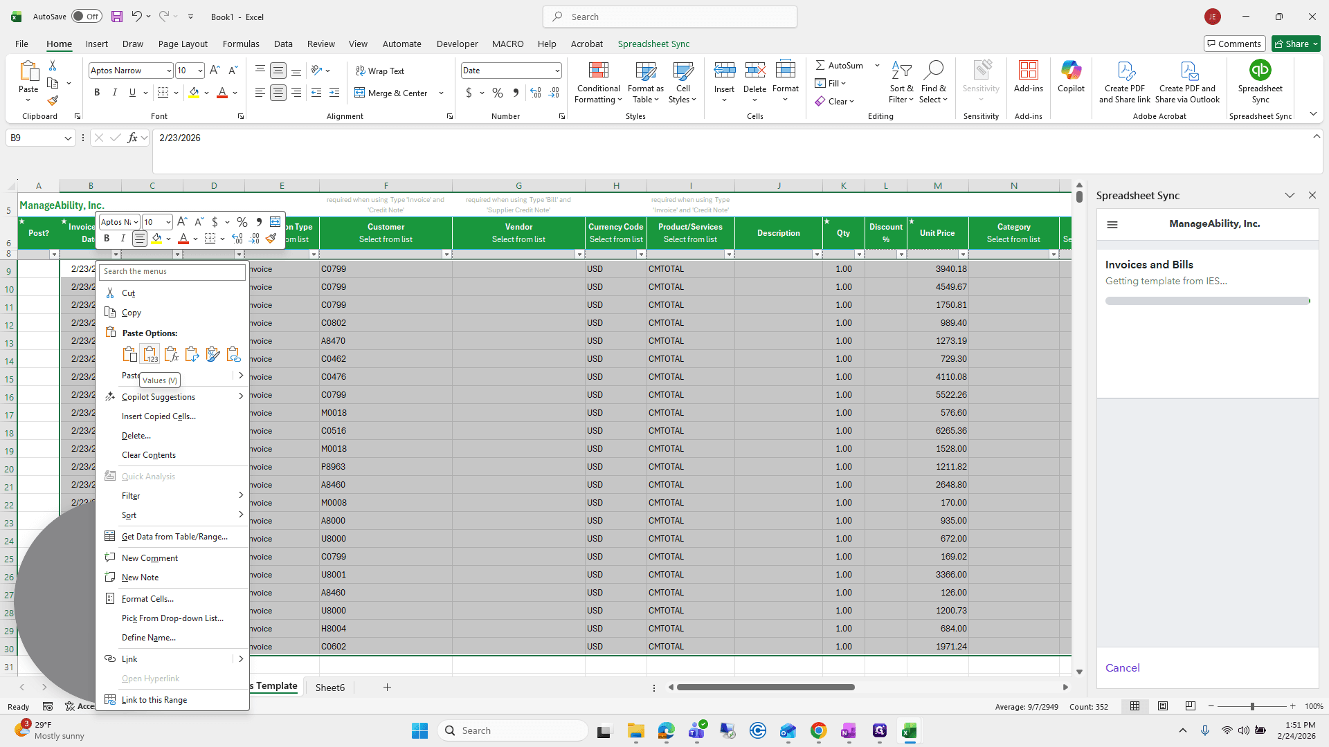 Step #38: Paste Values