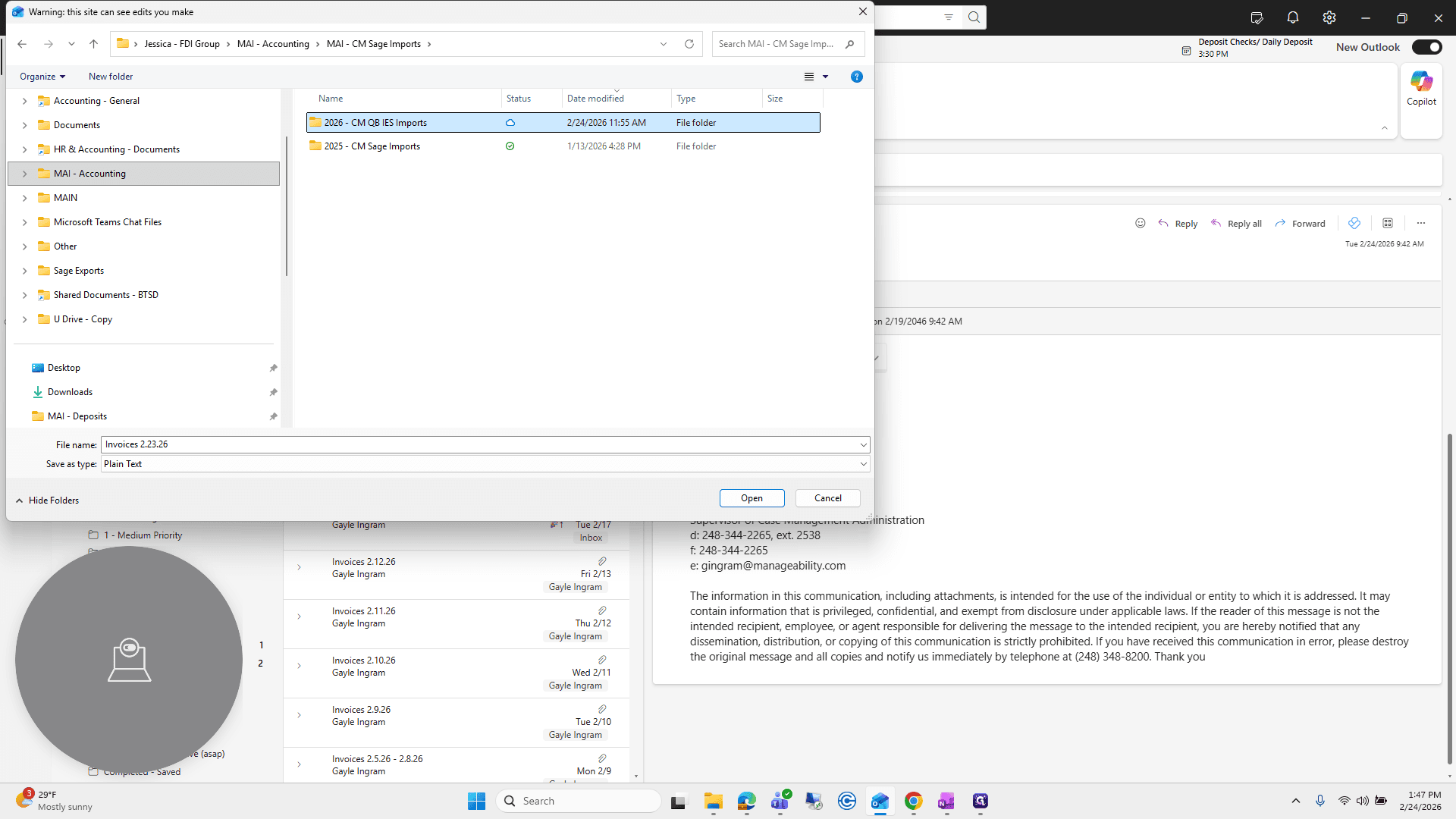 Step #5: Double-click on "2026 CM QB IES Imports"