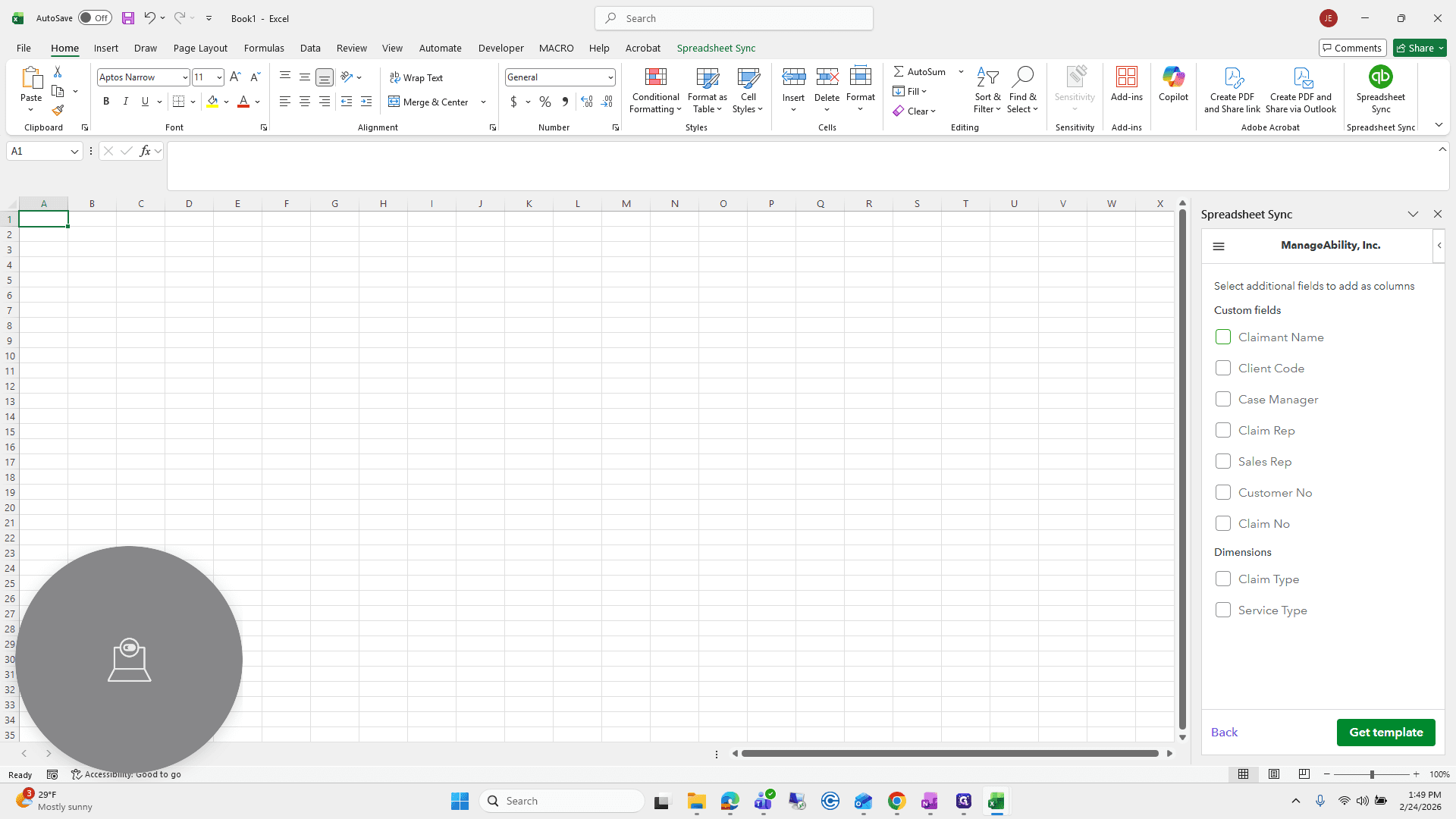 Step #34: Choose Claimant Name, Case Manager, Claim Rep, Customer No, Claim No, Claim Type, Service Type