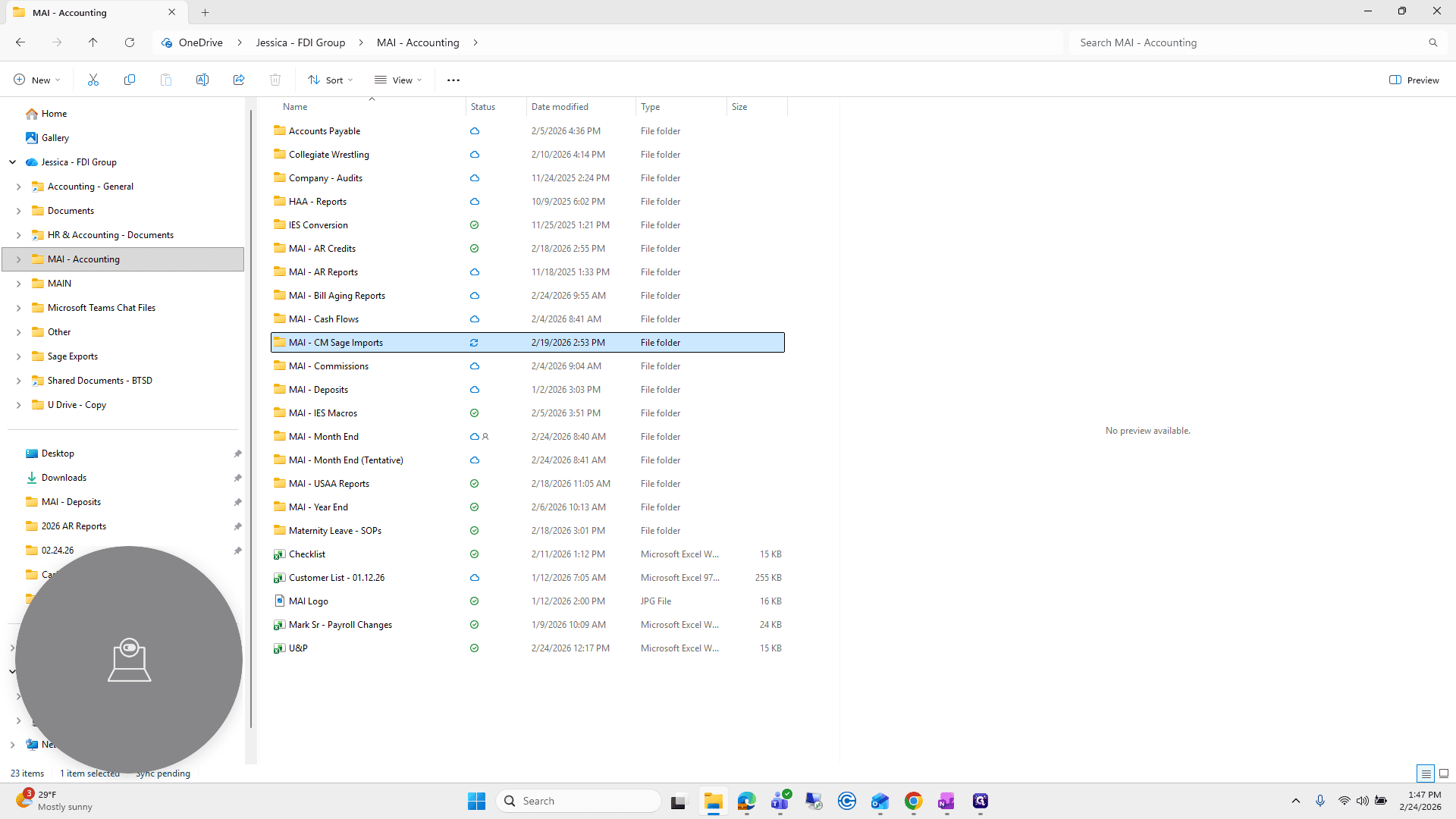 Step #7: Double-click on "MAI - CM Sage Imports"