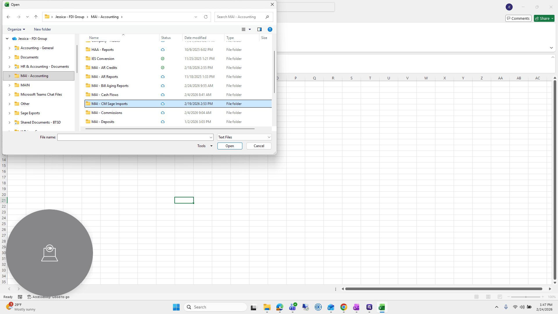 Step #15: Double-click on "MAI - CM Sage Imports"