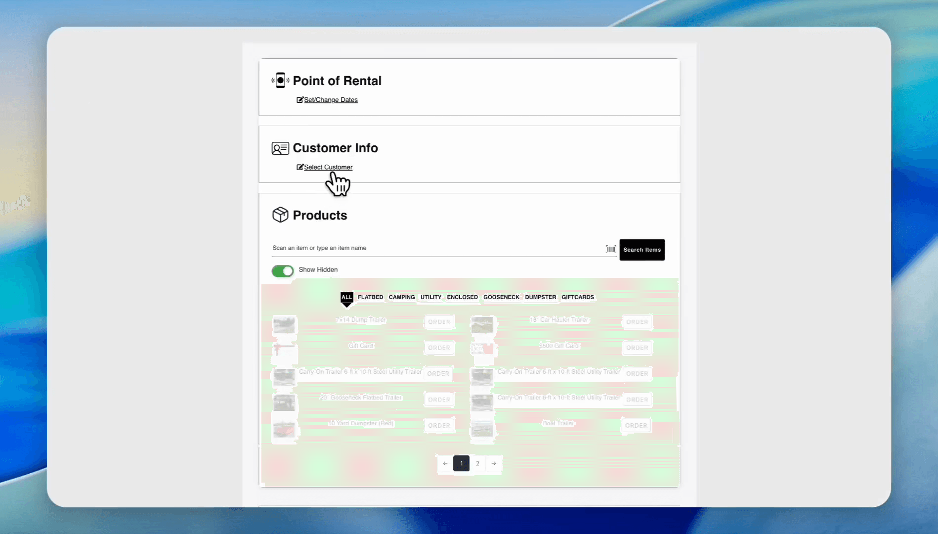 Step #55: Click the Select Customer button.
