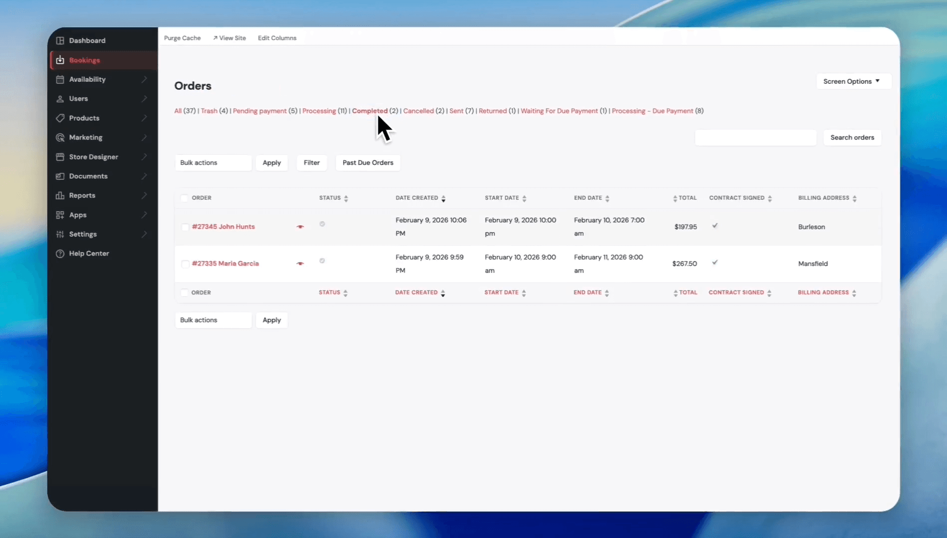Step #8: Click on the Completed status filter. It means the order has been fully fulfilled. For example, the order was shipped, and the customer returned the item.