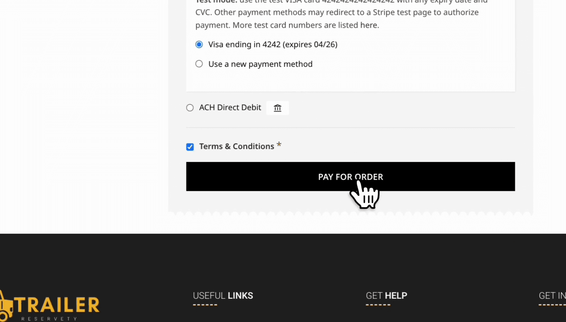 Step #66: Click the PAY FOR ORDER button.