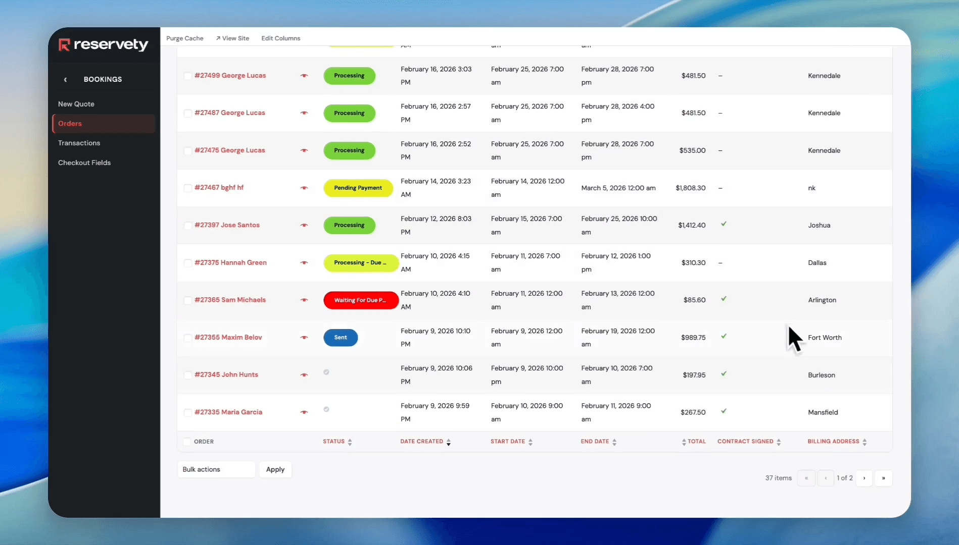 Step #3: On the Orders page, you will see all your orders.