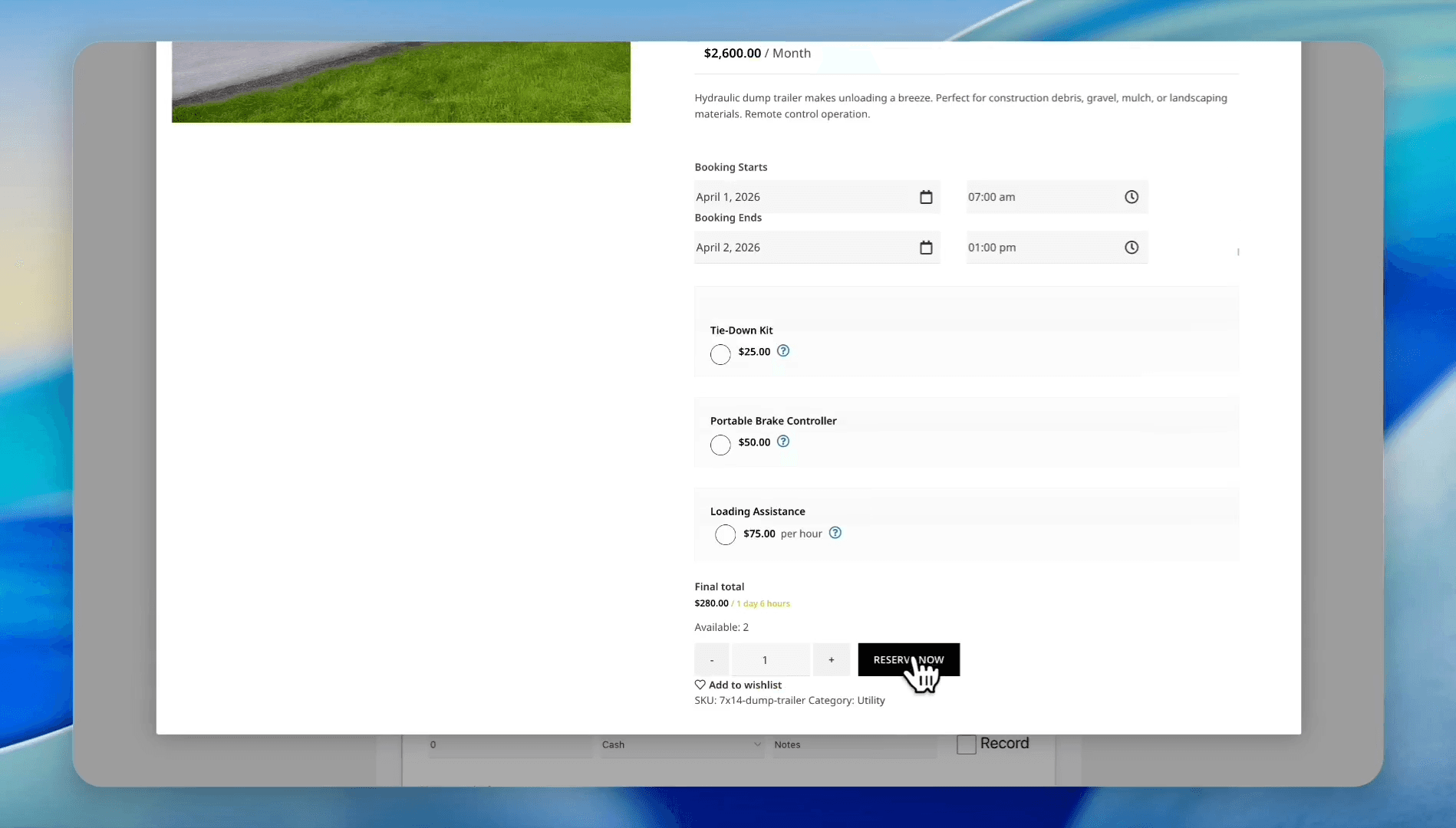 Step #60: Click the RESERVE NOW button.