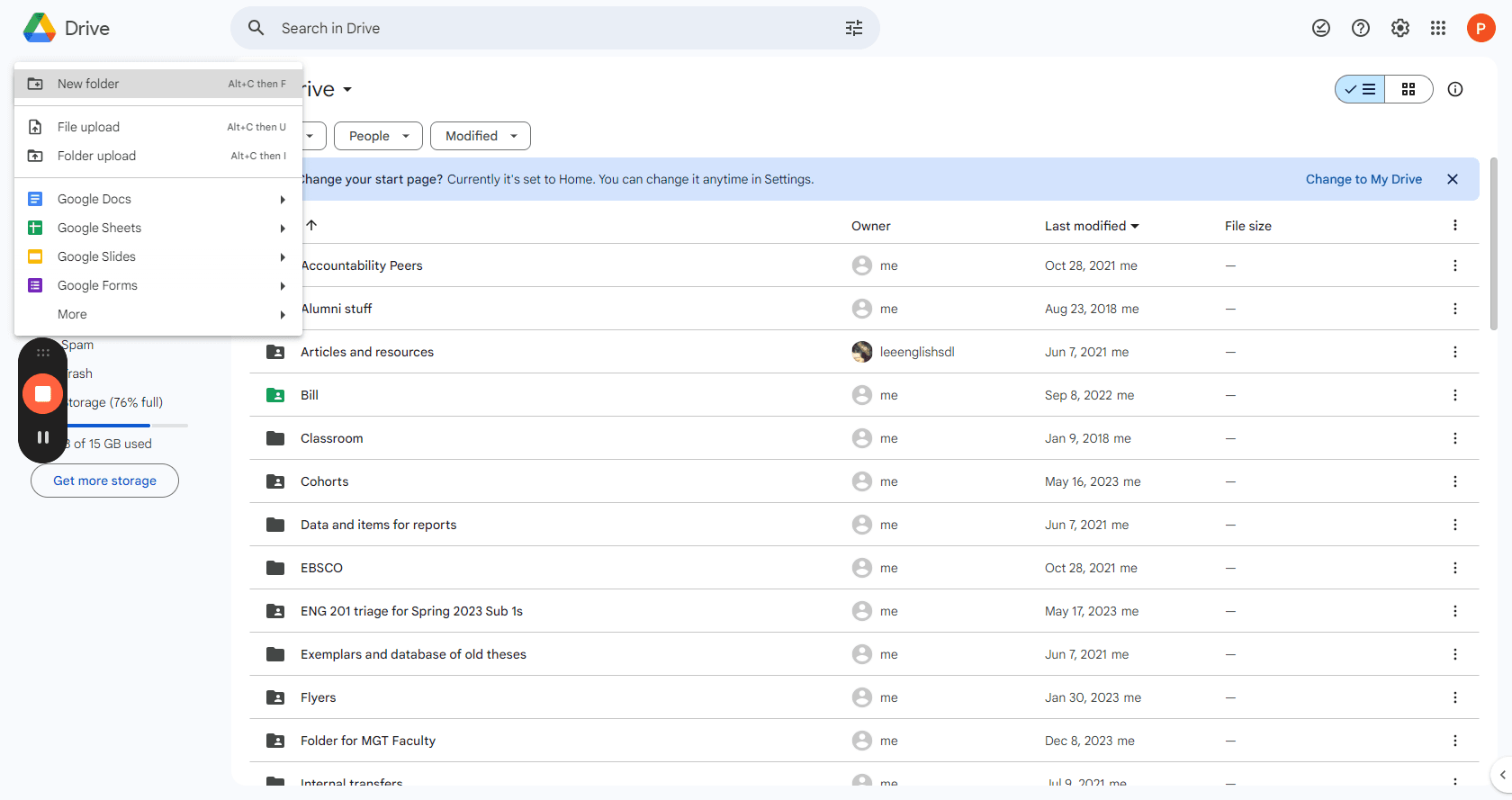Step #9: Click on "New folder"