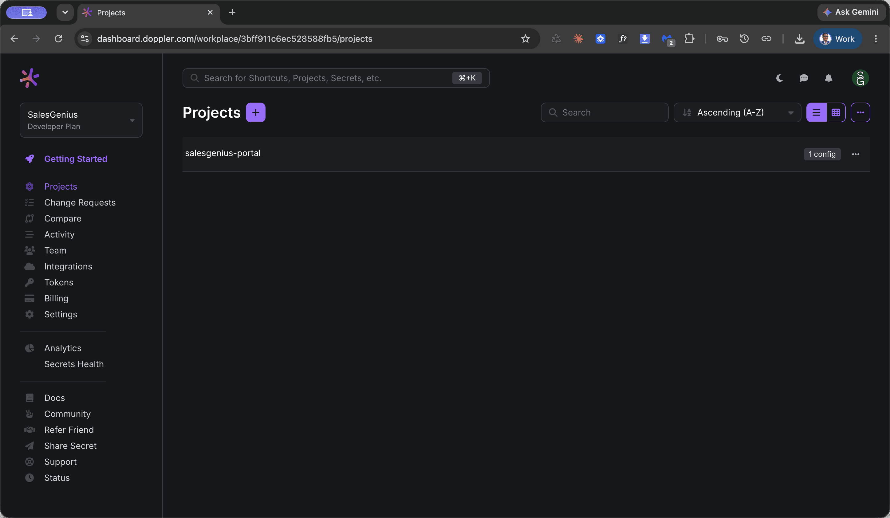 Step #2: Click on salesgenius - portal in the project directory.