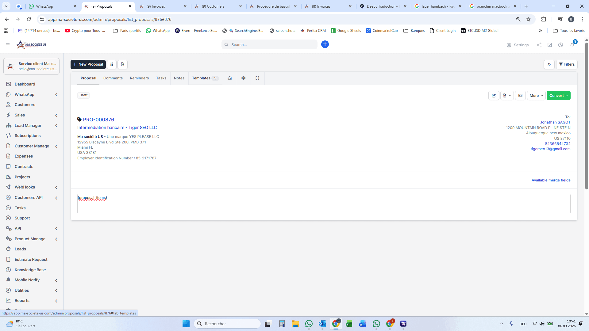 Step #16: Cliquez sur "Templates"