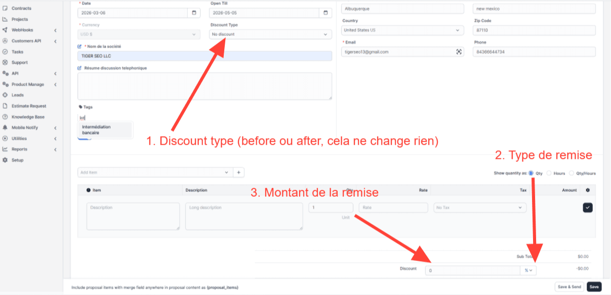 Step #13: Pour appliquer une remise sur le prix